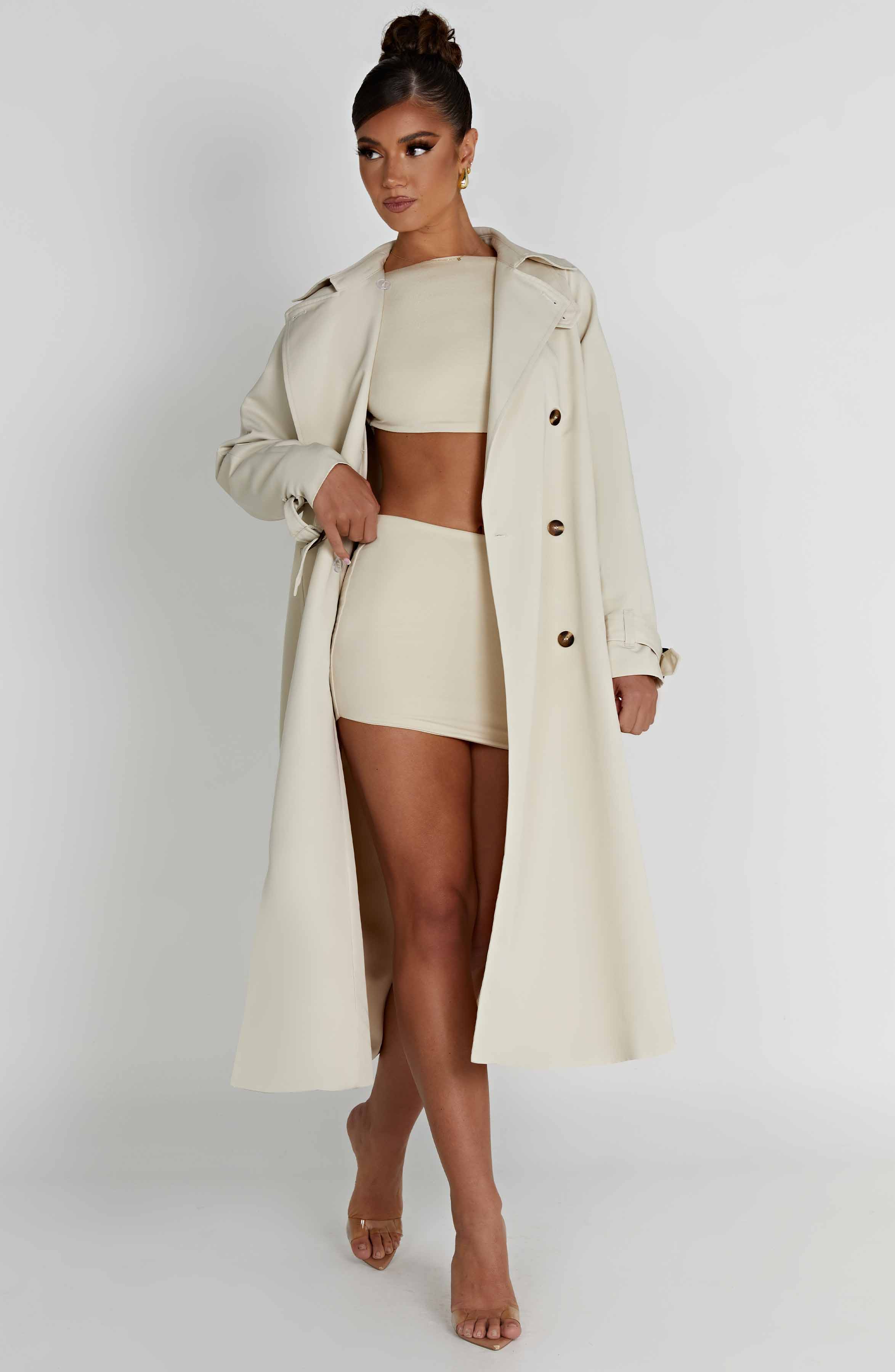 Camila Trench Coat – Sand – image 3