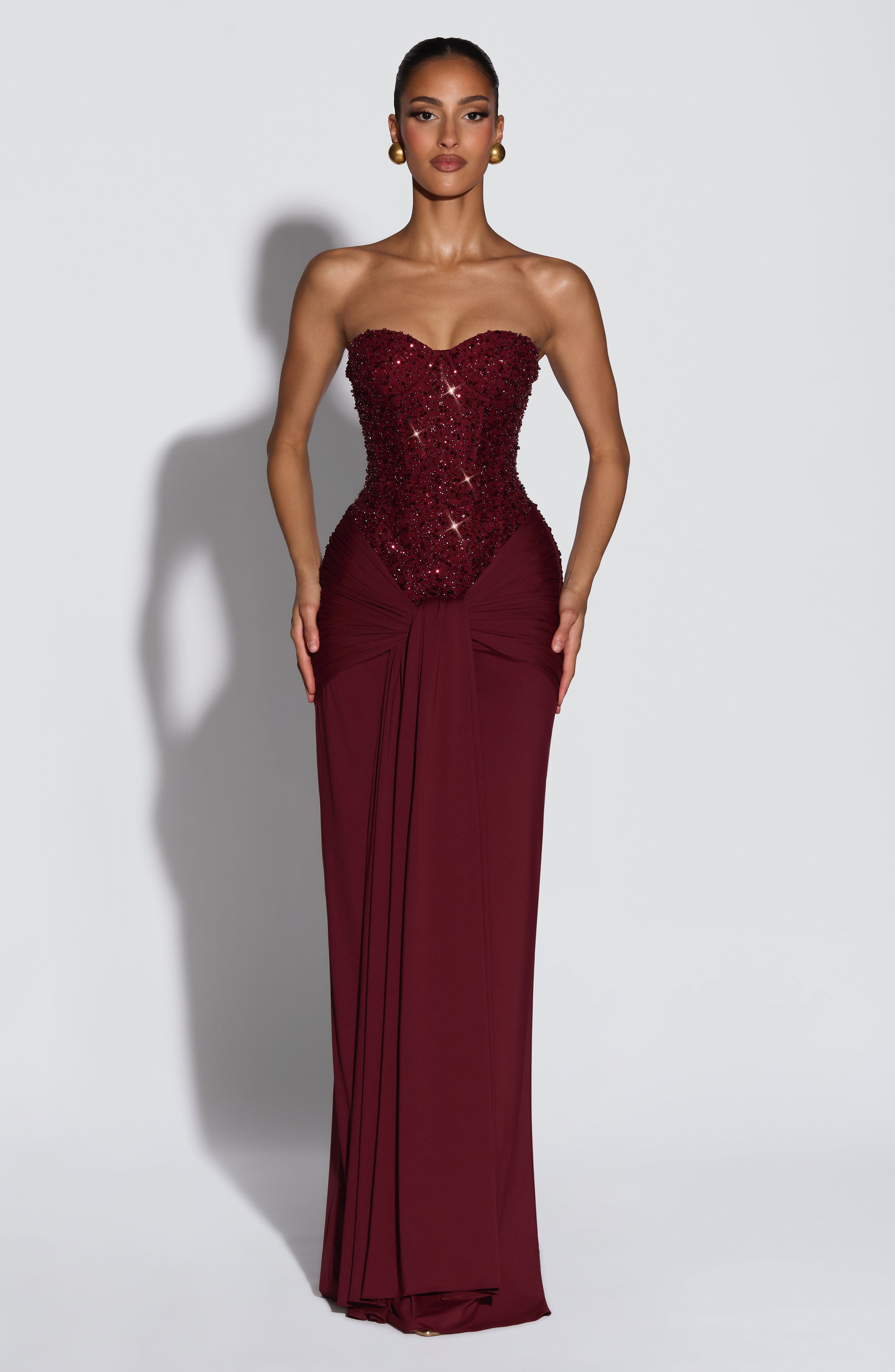 Carina Maxi Dress - Burgundy – image 1