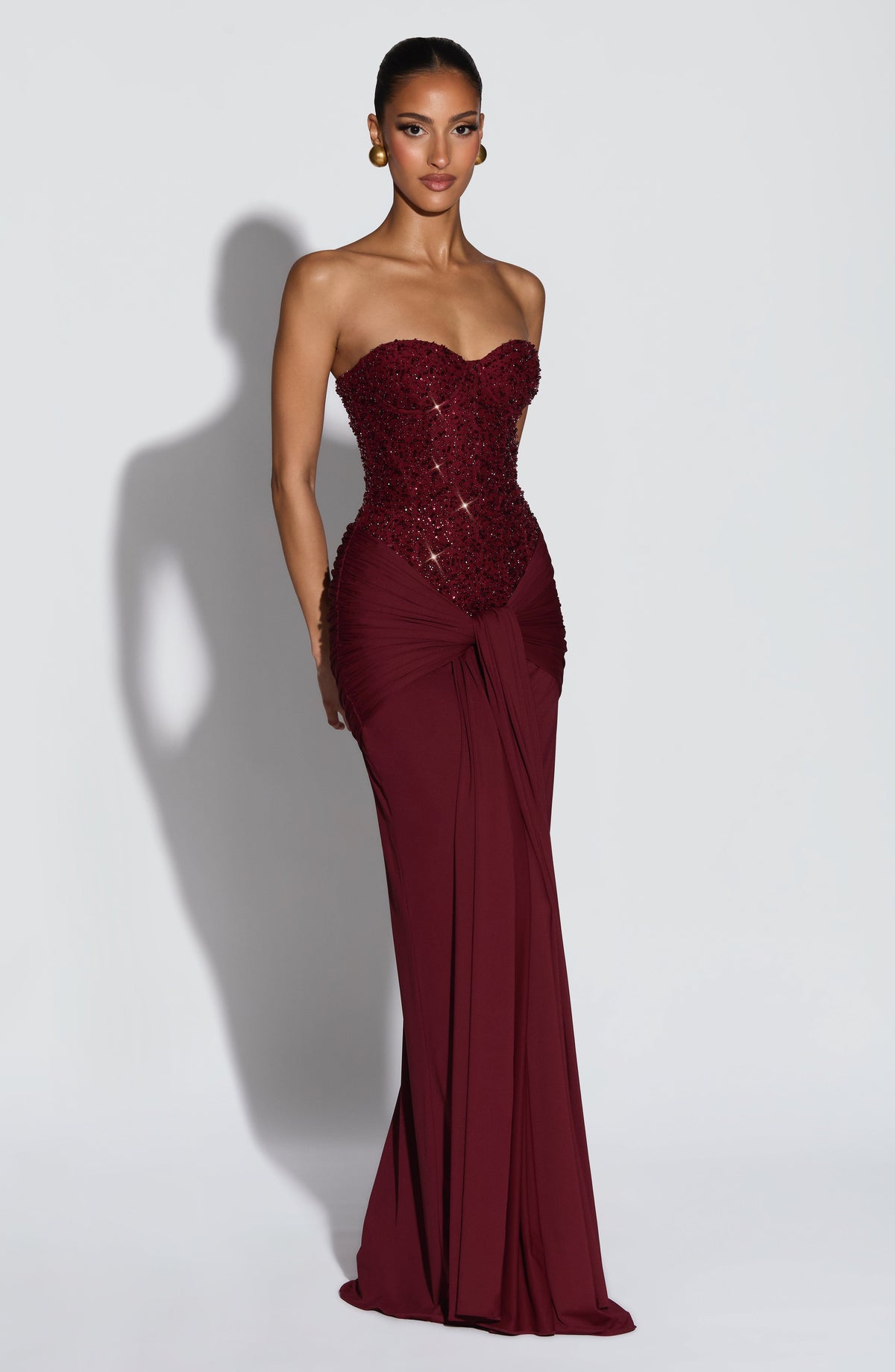 Carina Maxi Dress - Burgundy – image 3