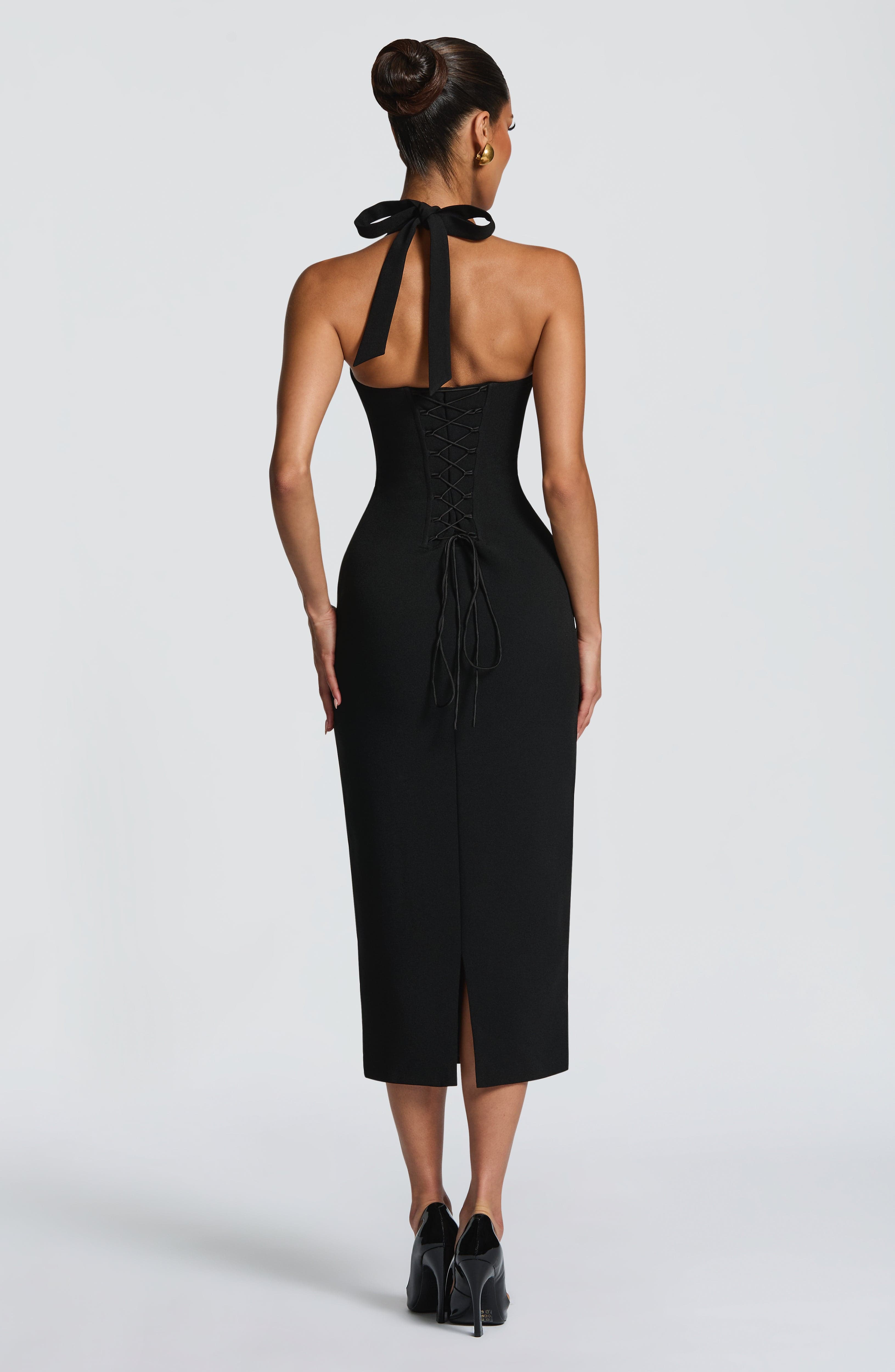 Cassia Midi Dress - Black – image 2