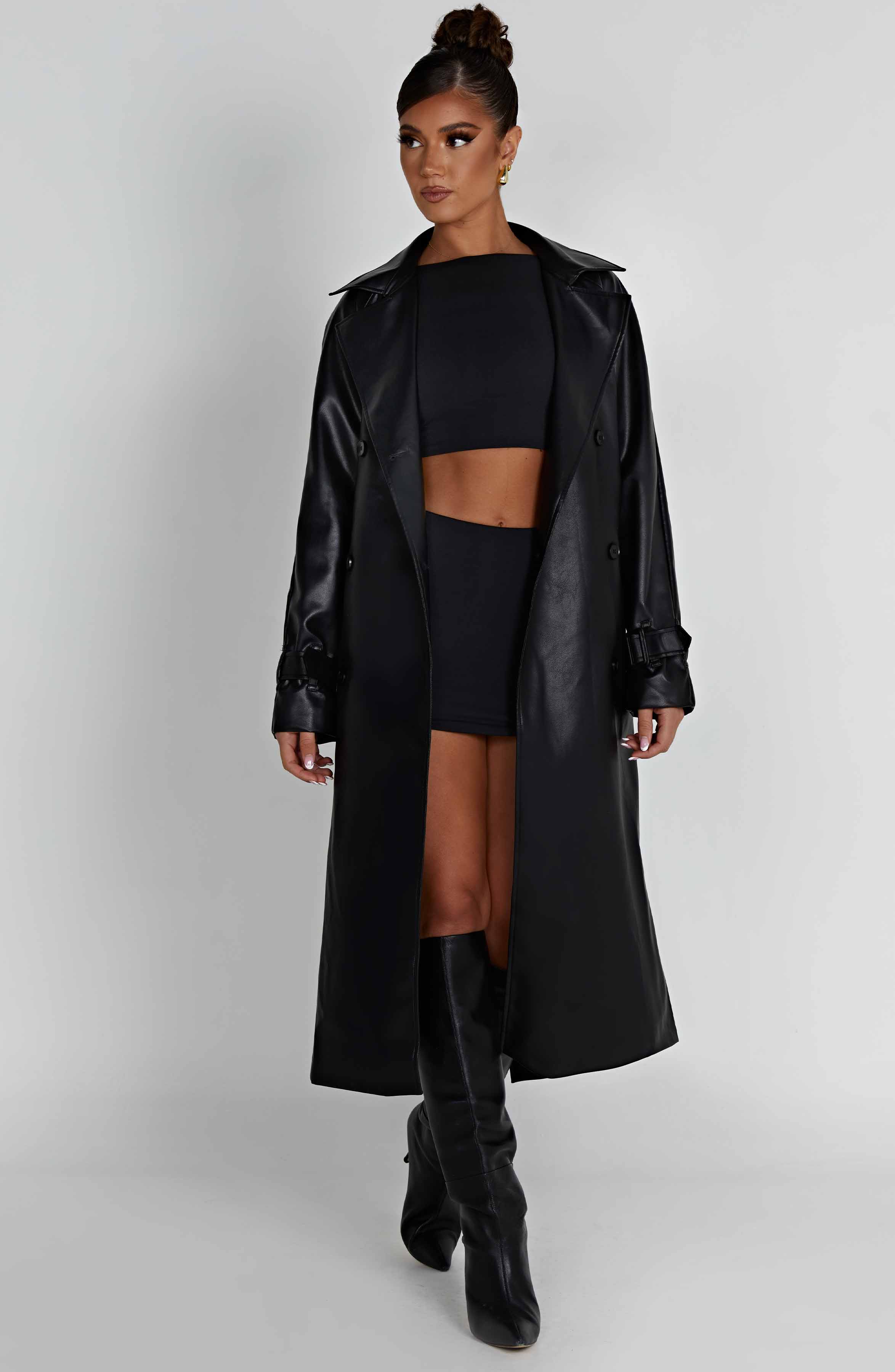 Chi Trench Coat – Black – image 2