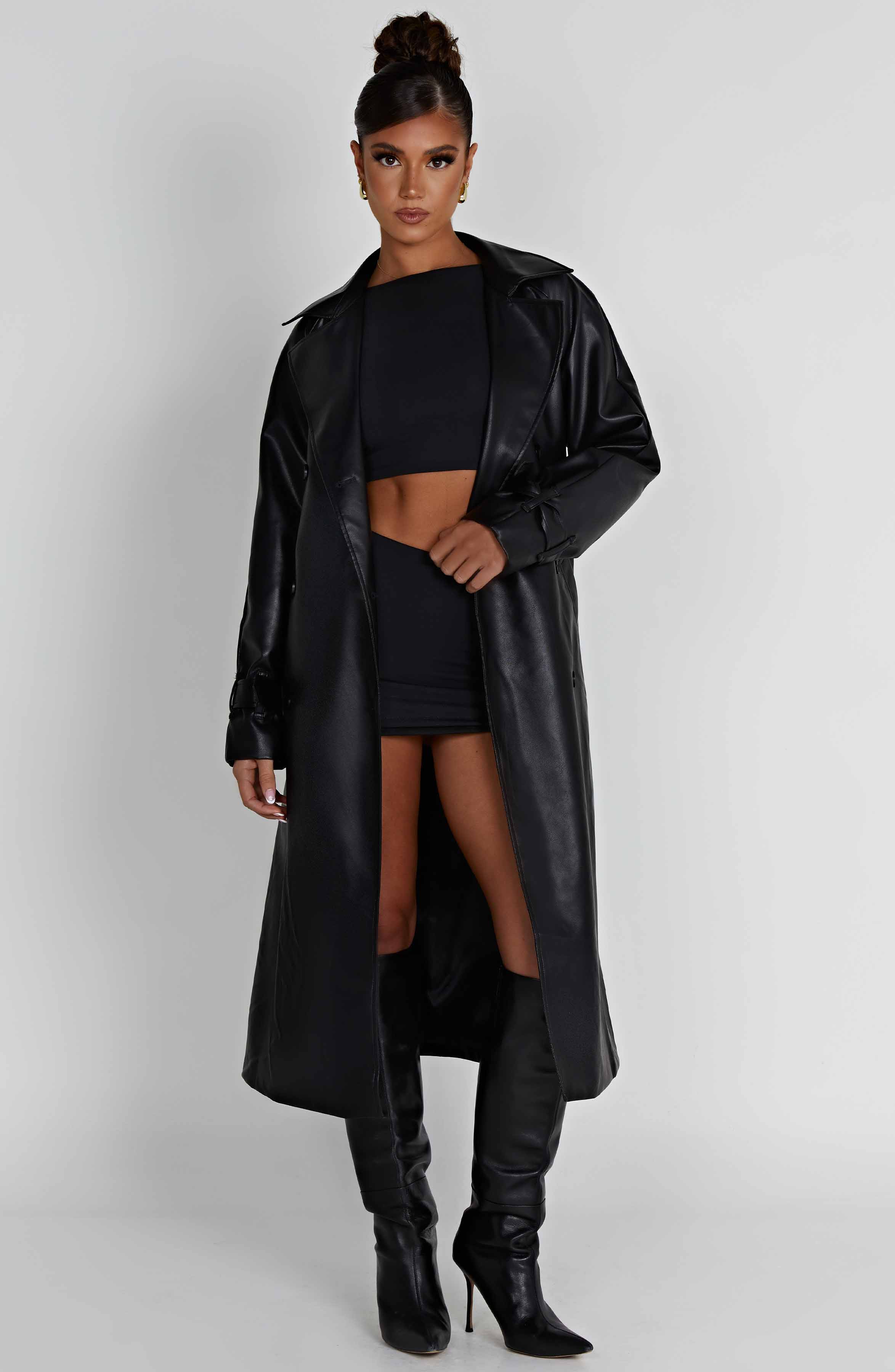 Chi Trench Coat – Black – image 4