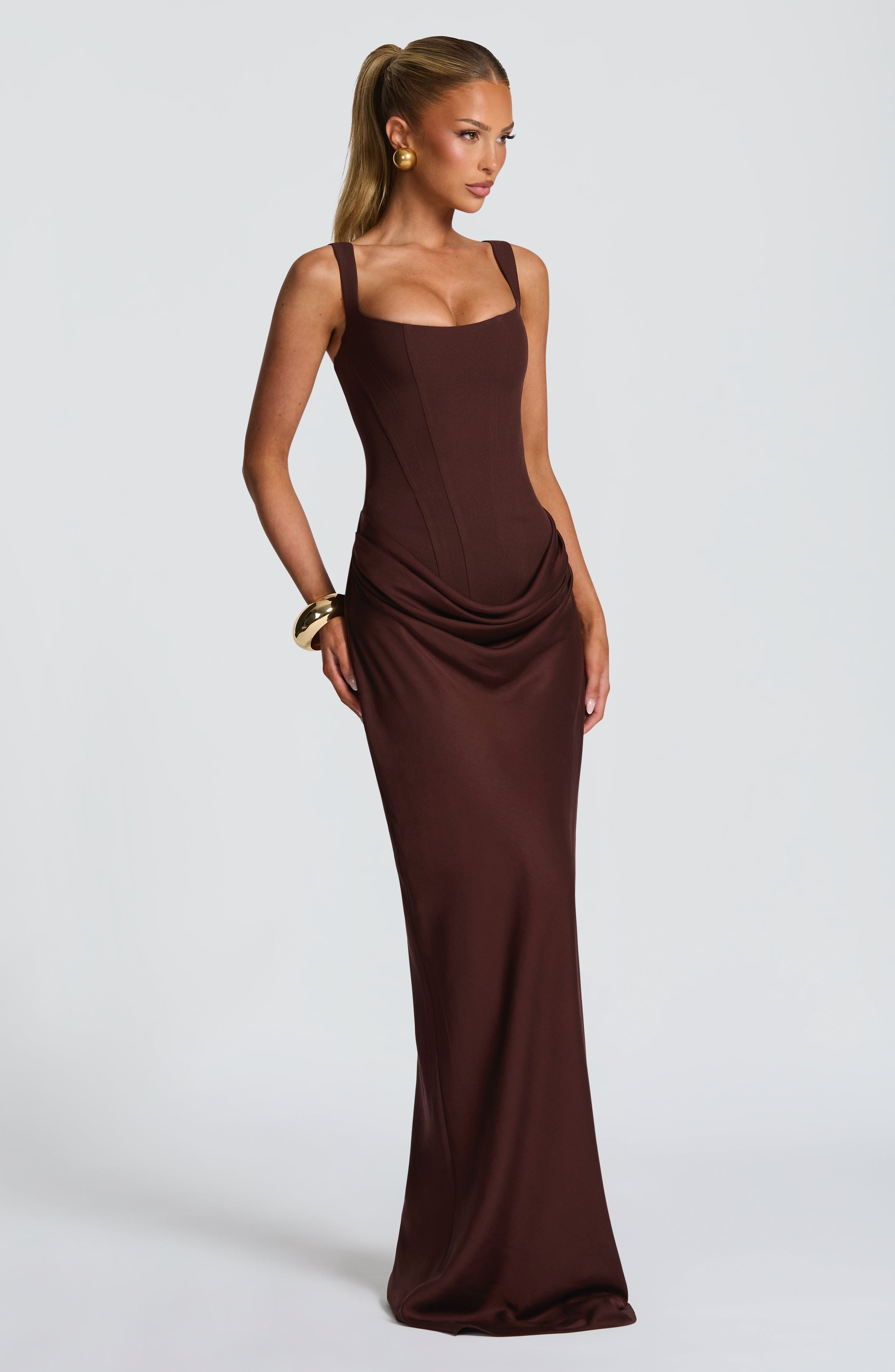 Cornelia Maxi Dress - Plum Brown – image 4