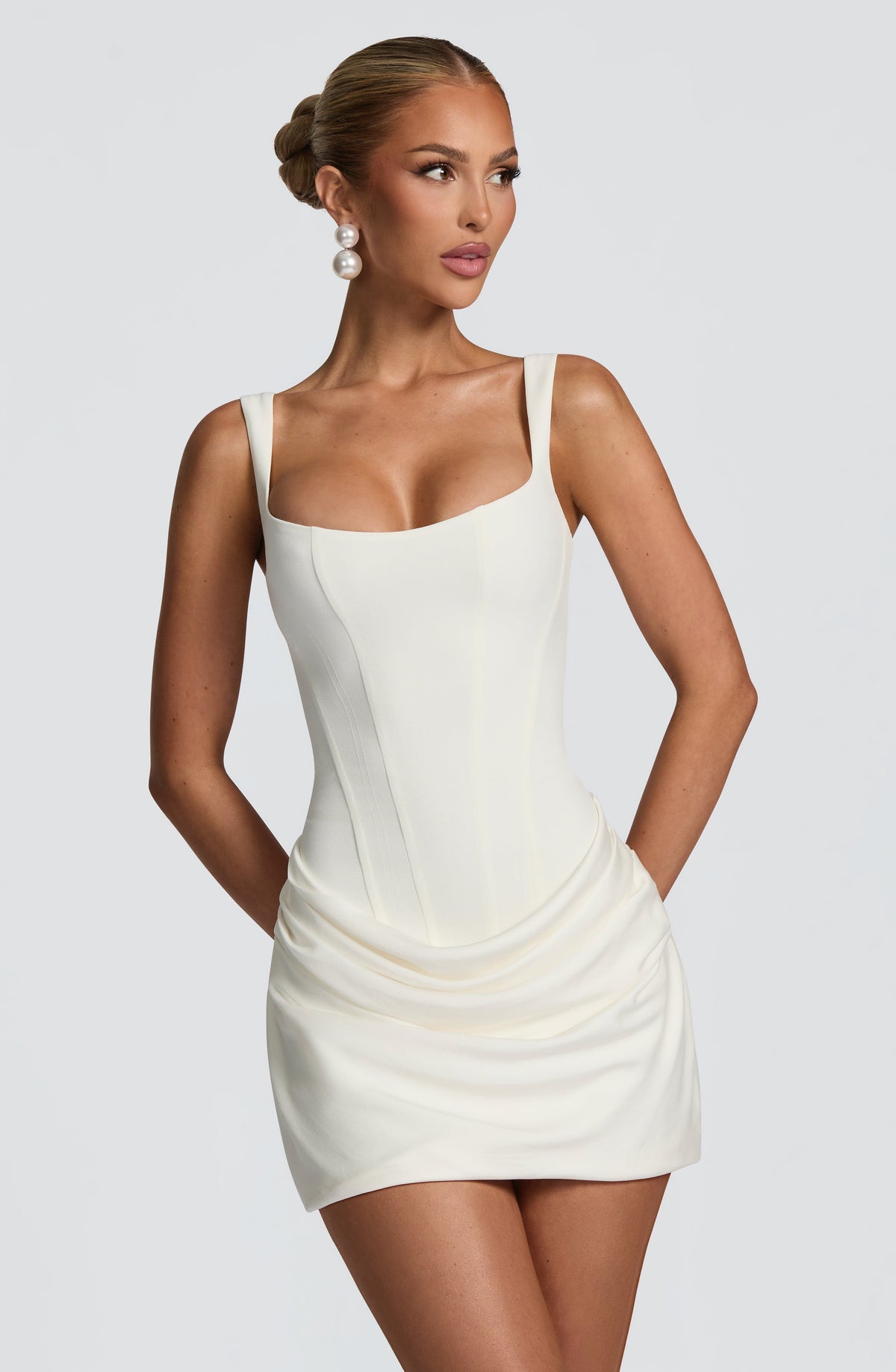 Cornelia Mini Dress - Ivory – image 1