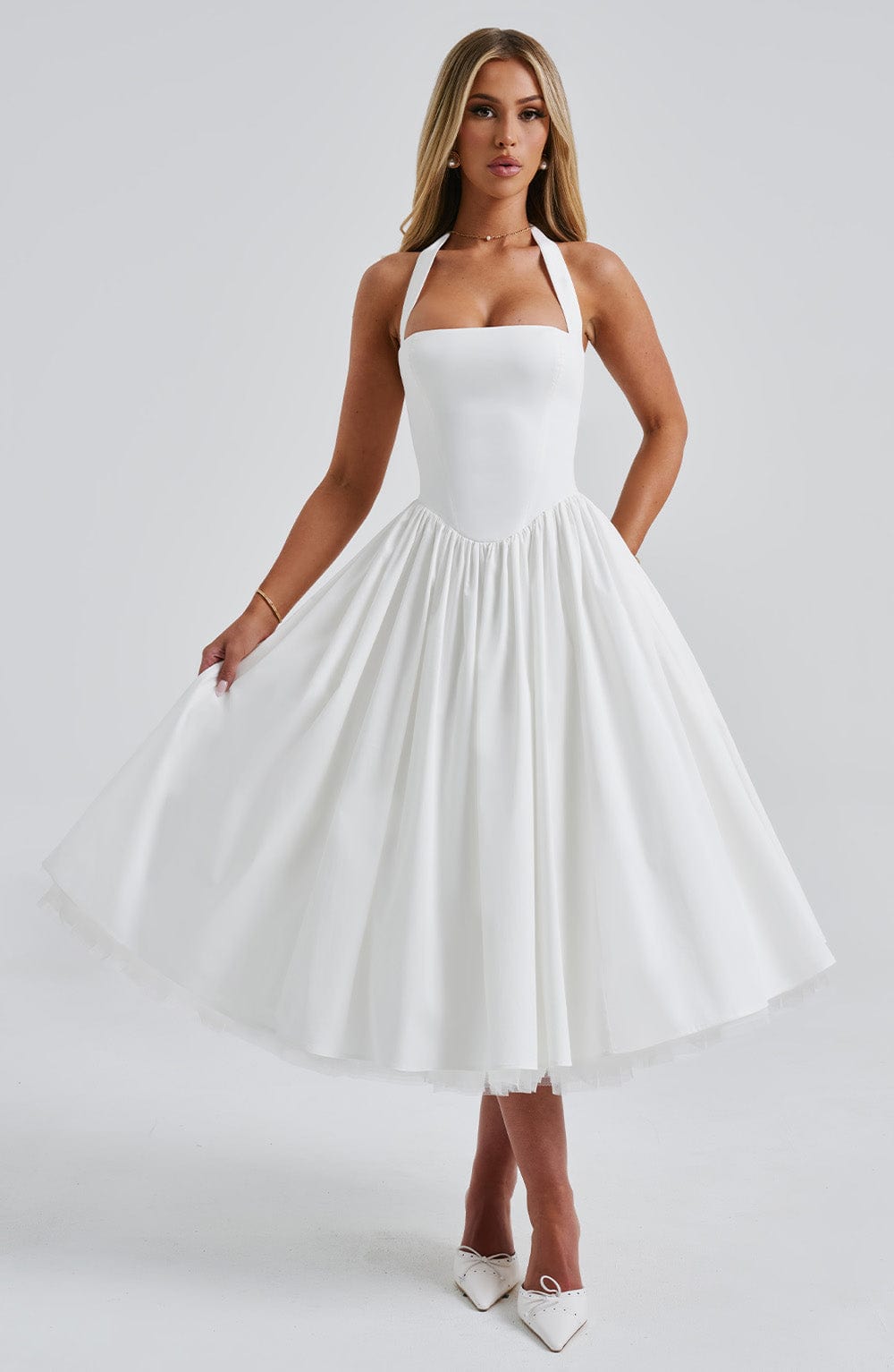 Cressida Midi Dress - Ivory – image 10