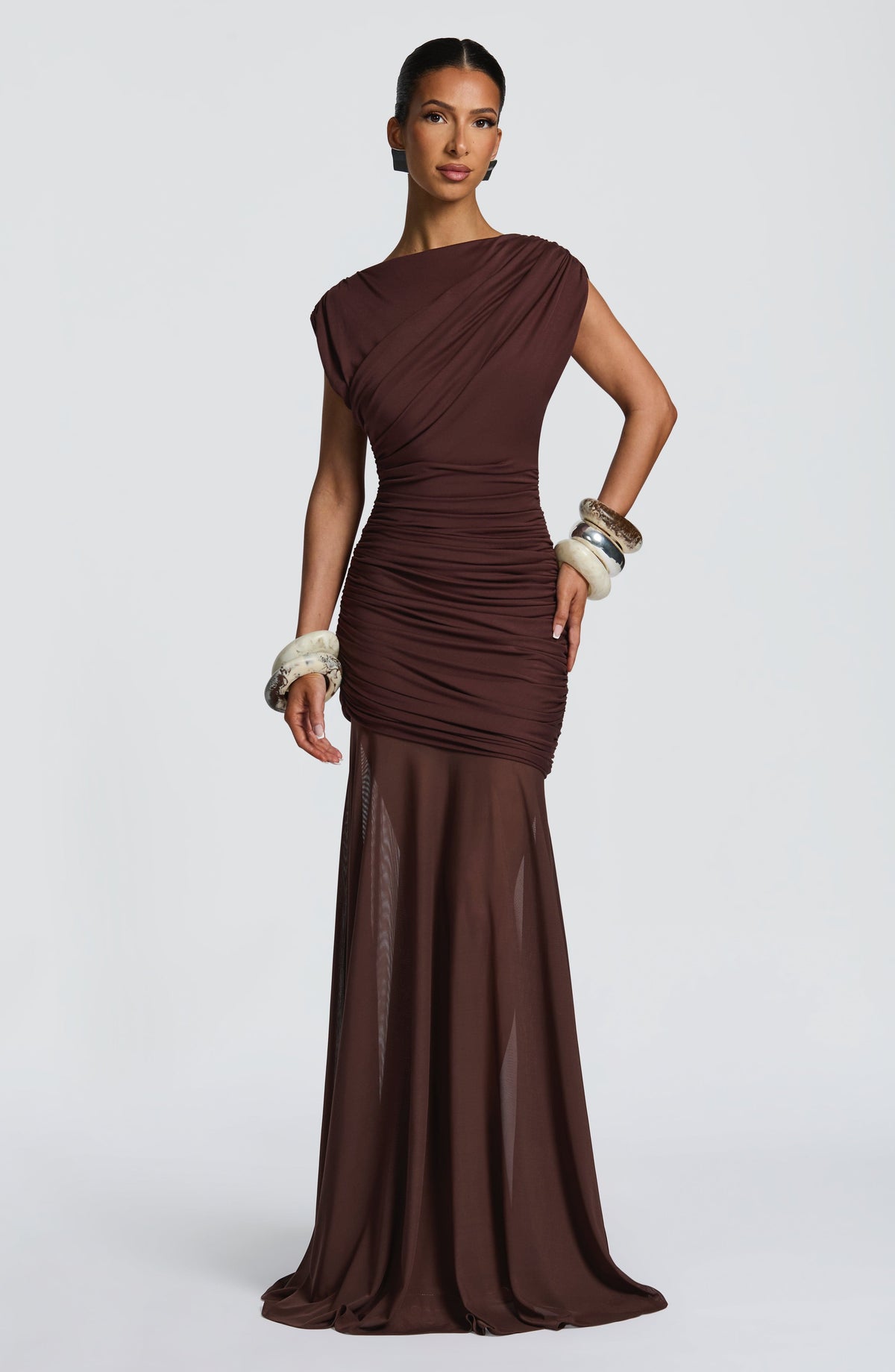 Demelza Maxi Dress - Plum Brown – image 1