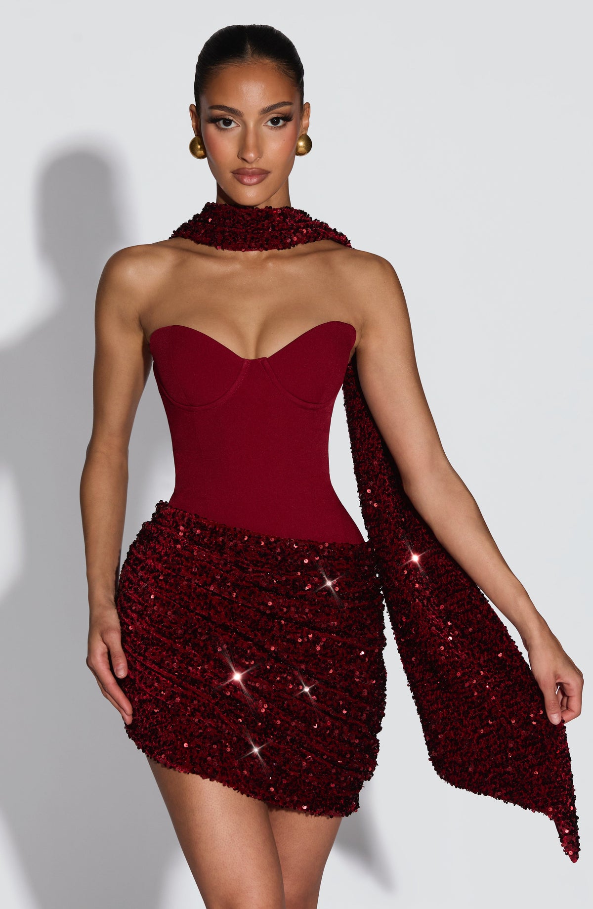 Denise Mini Dress - Wine – image 1