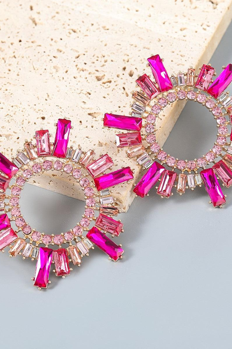 Athena Crystal Hoop Earrings – image 4