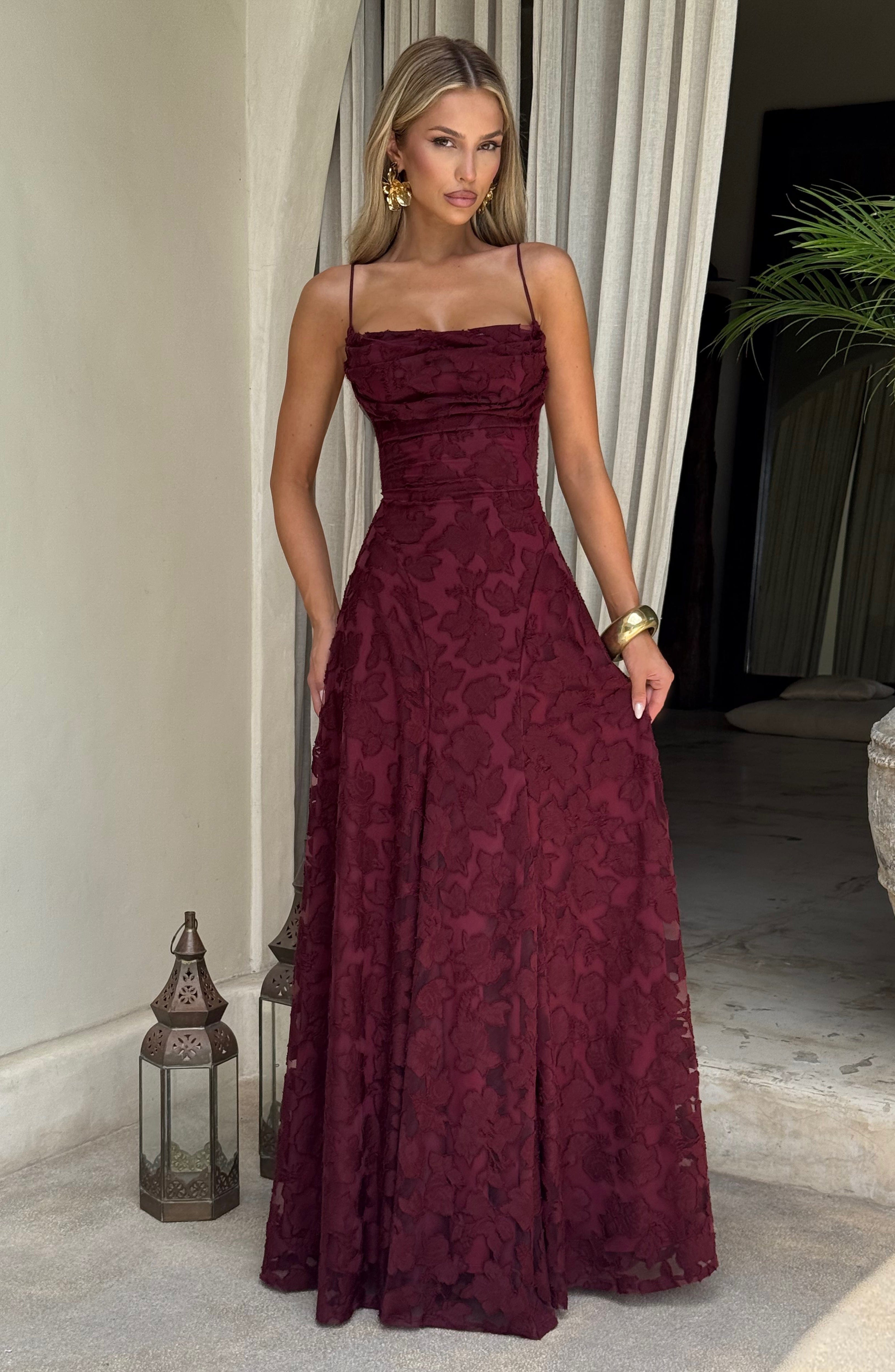 Francis Maxi Dress - Cherry Lacquer – image 4