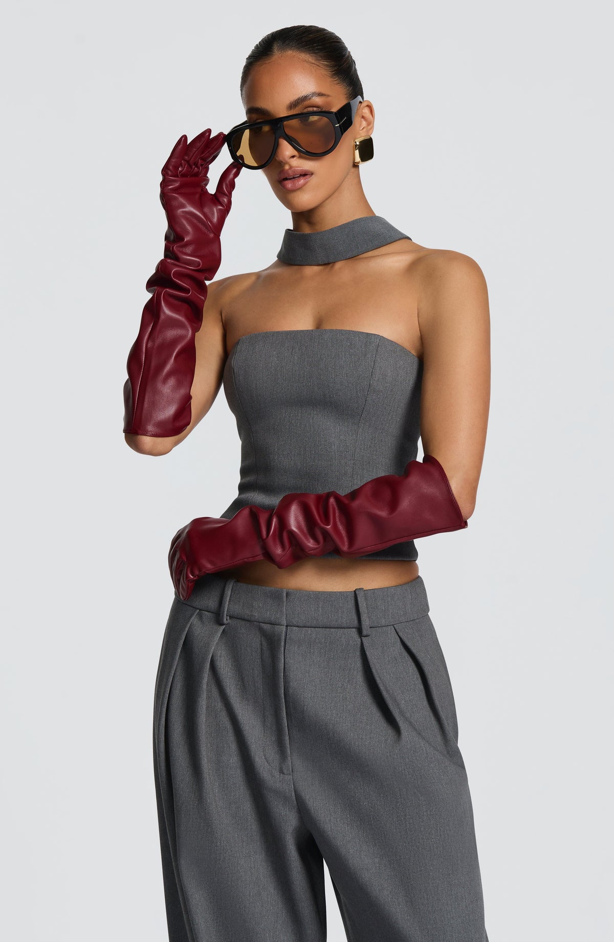 Frankie Gloves - Burgundy – image 3