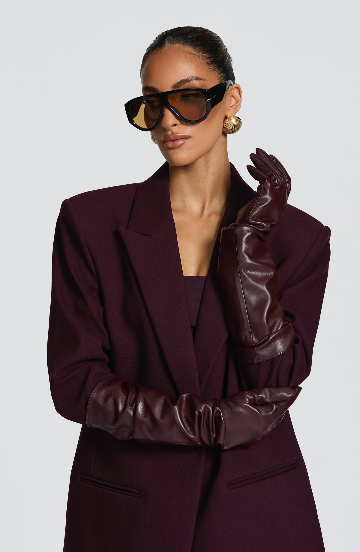 Frankie Gloves - Plum – image 4