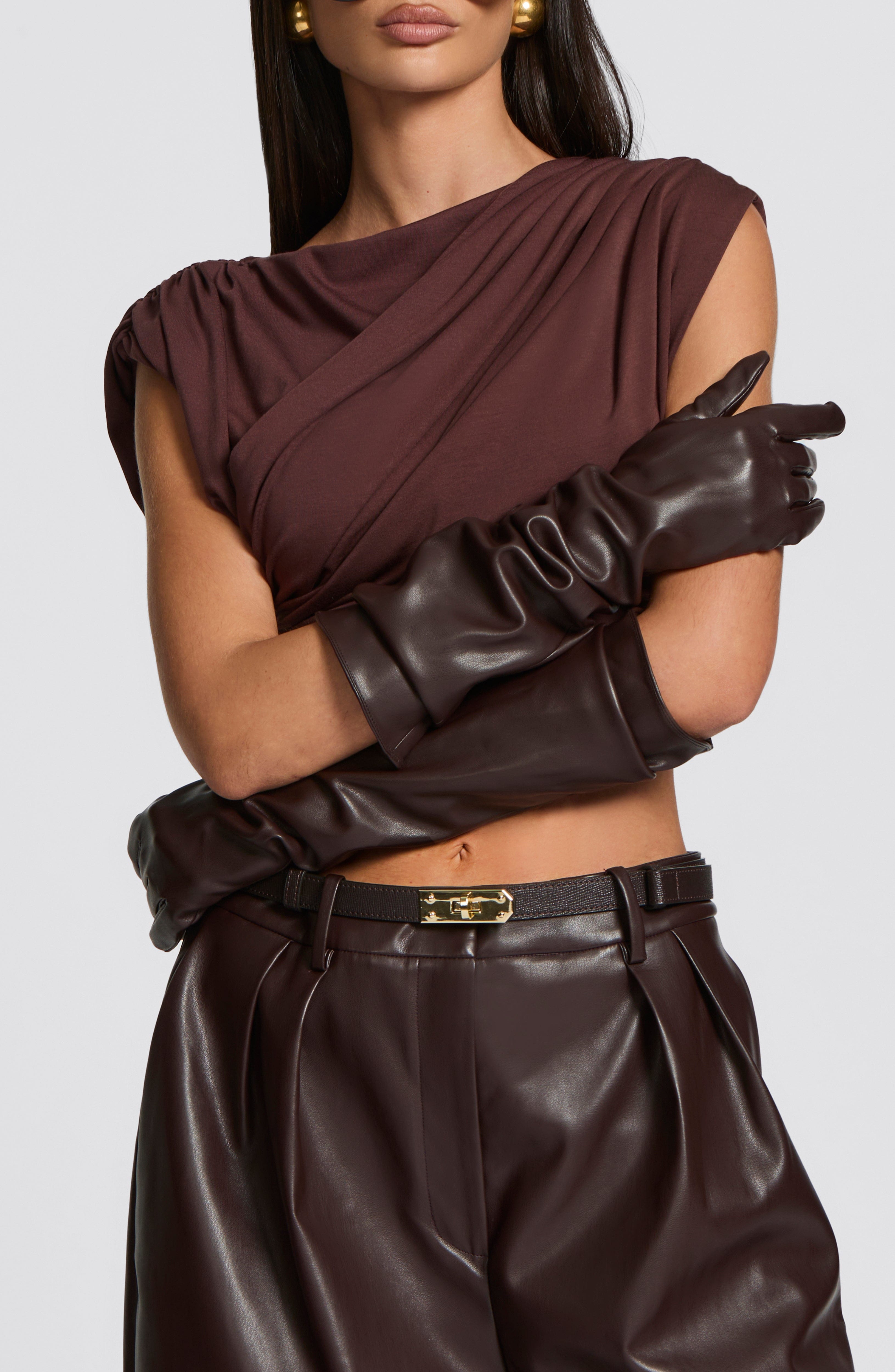 Frankie Gloves - Plum Brown – image 1