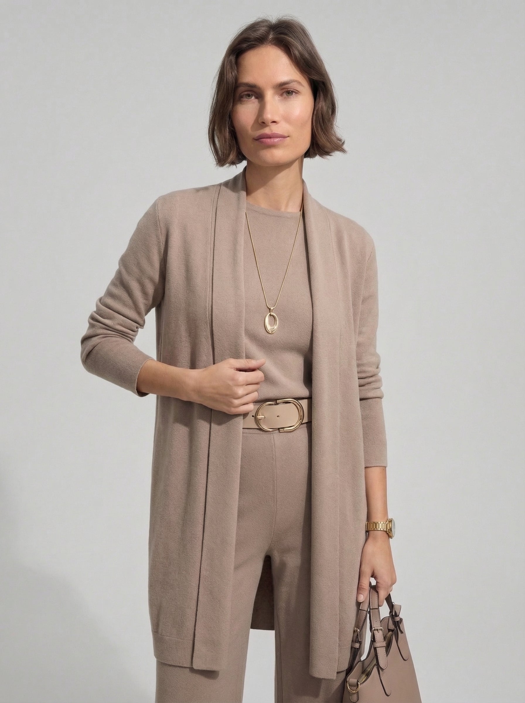 Elena Set – Long Cardigan, Top and Trousers – image 5