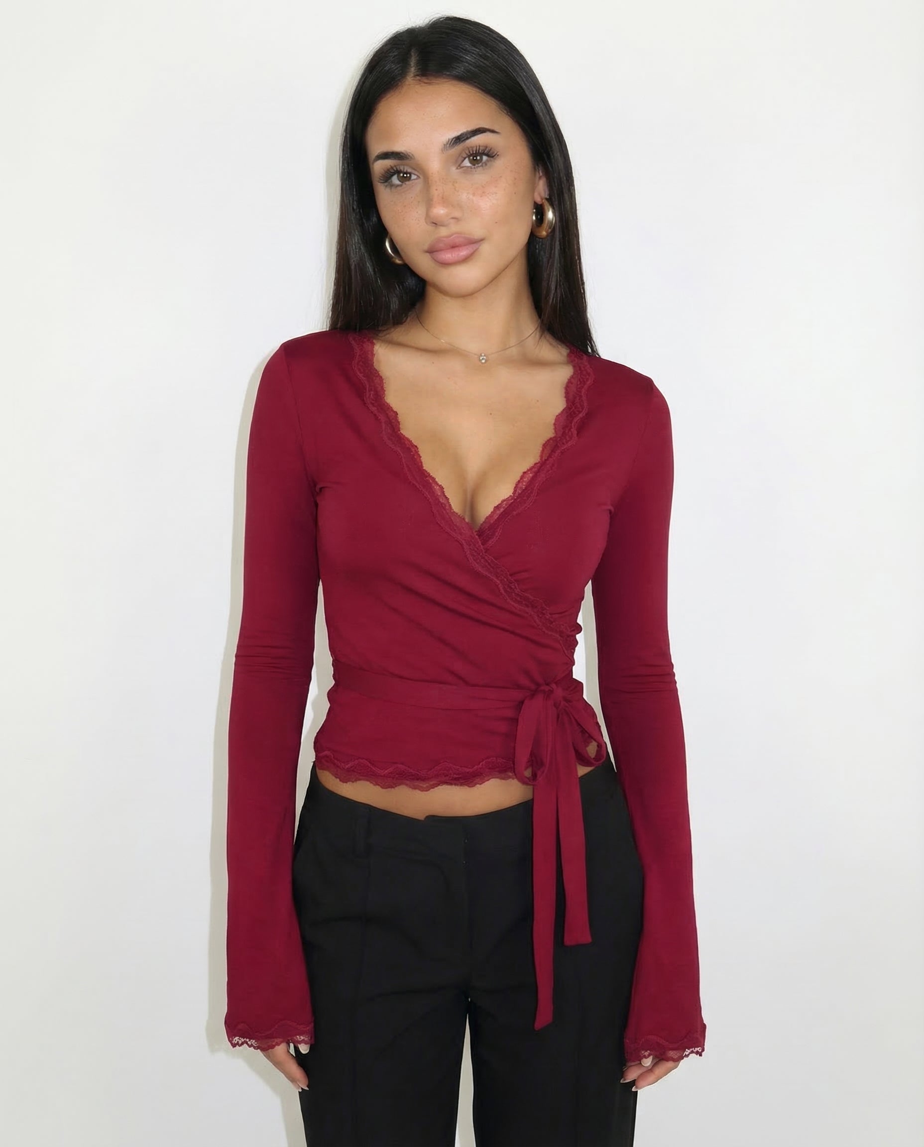 Lace Wrap Top – image 4