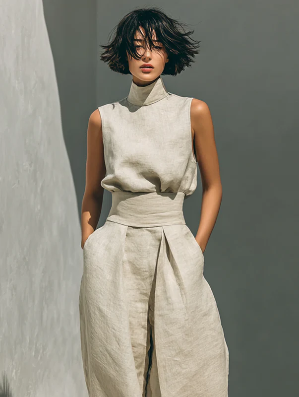 Nuria – Minimalist Sleeveless Top Set – image 5