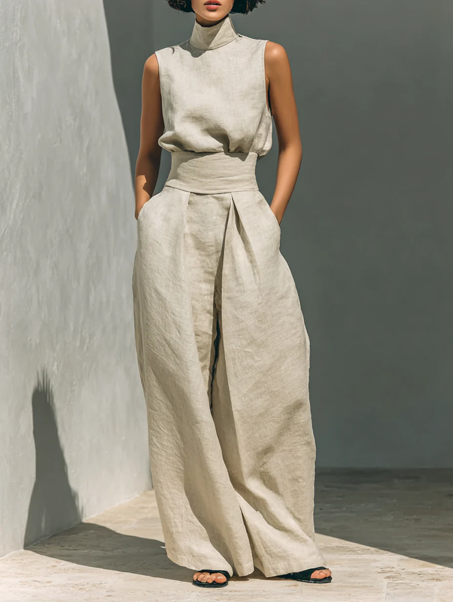 Nuria – Minimalist Sleeveless Top Set – image 11