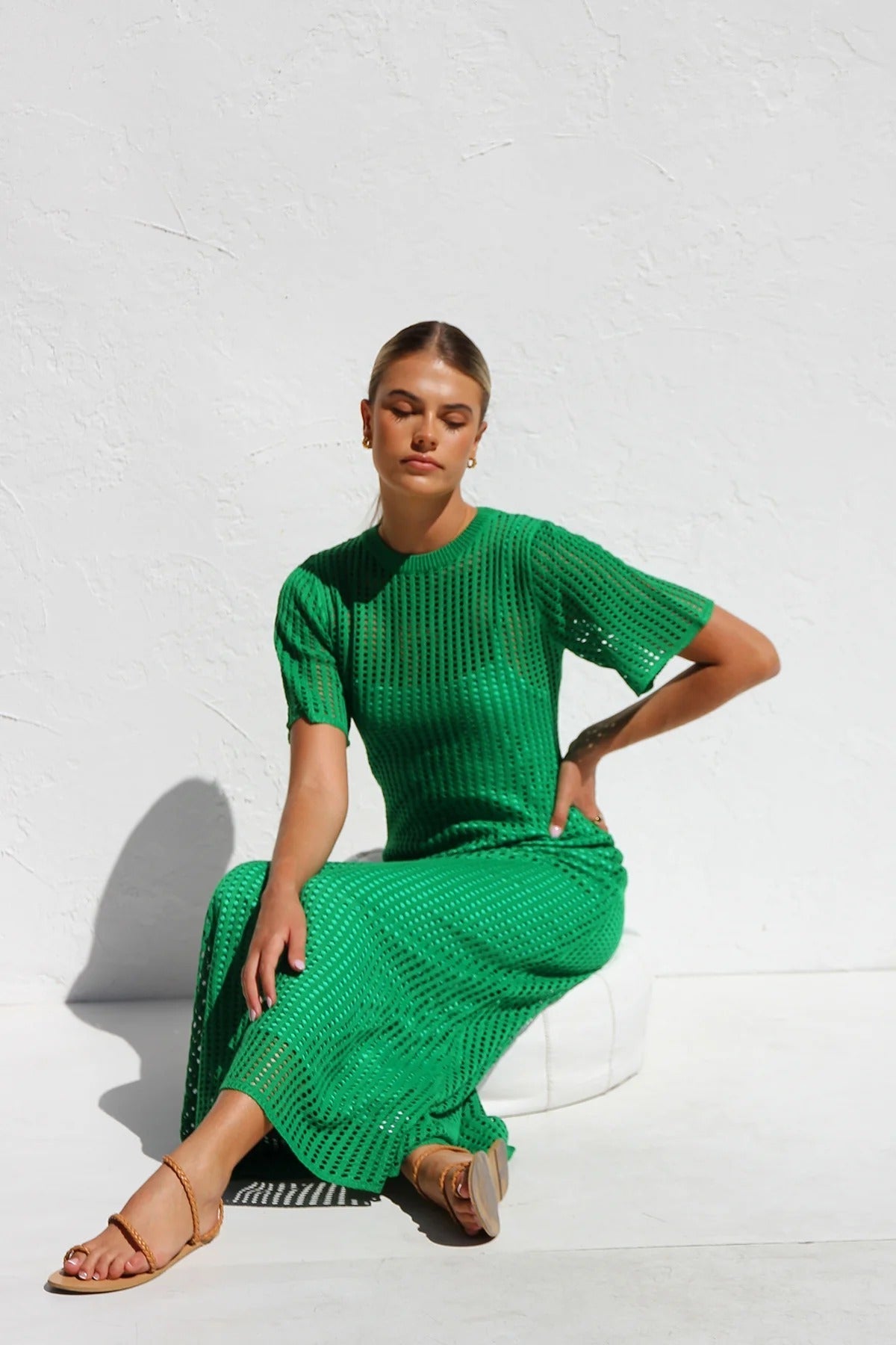 Airlie Crochet Maxi Dress - Natural – image 30