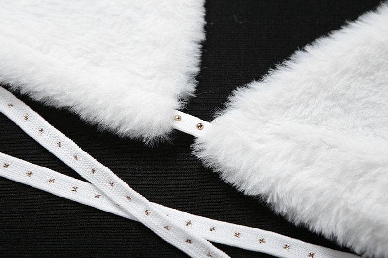 Tie back halter fluffy top – image 9