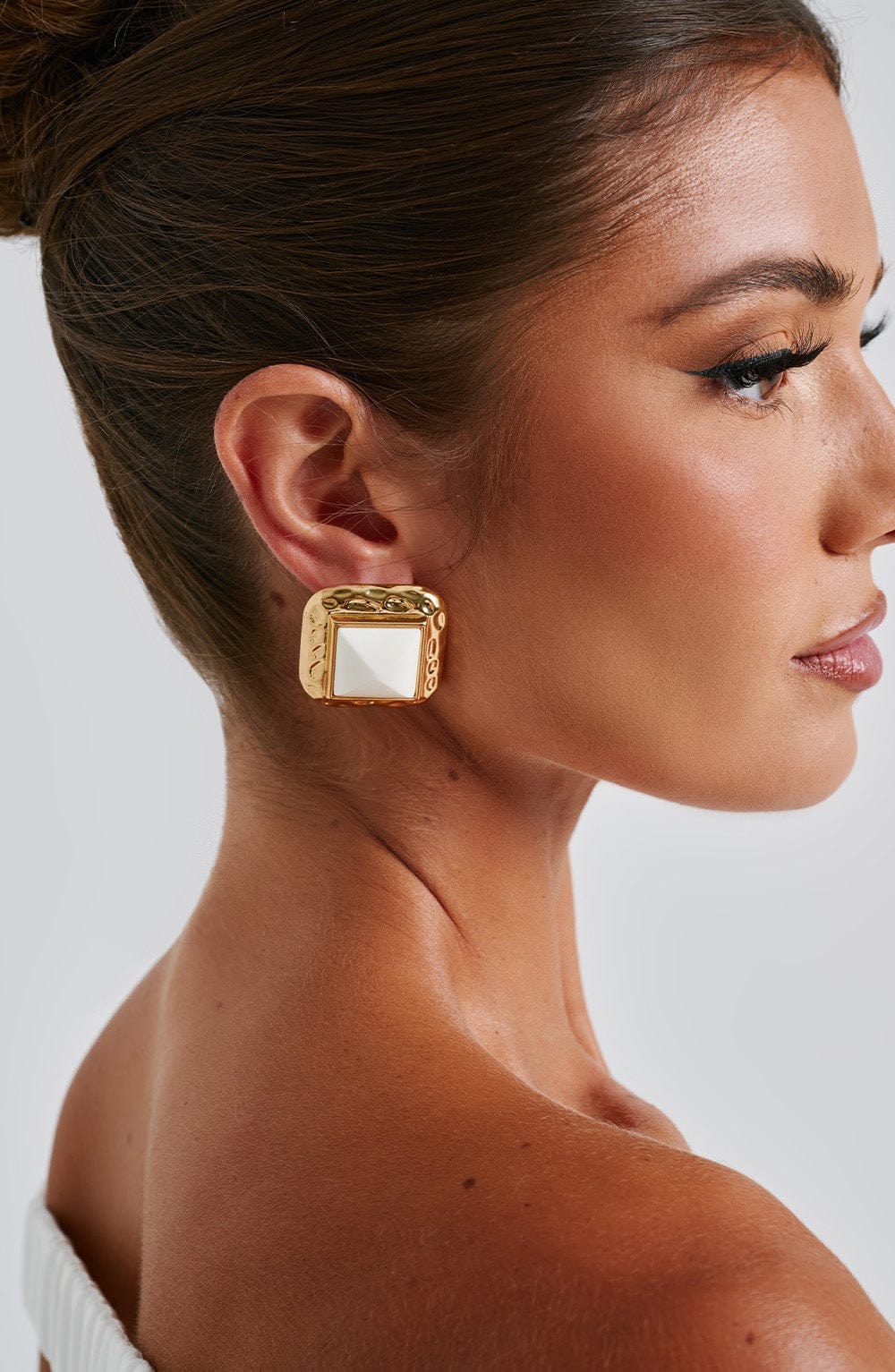 Kennedy Earrings – Ivory/Gold – image 2