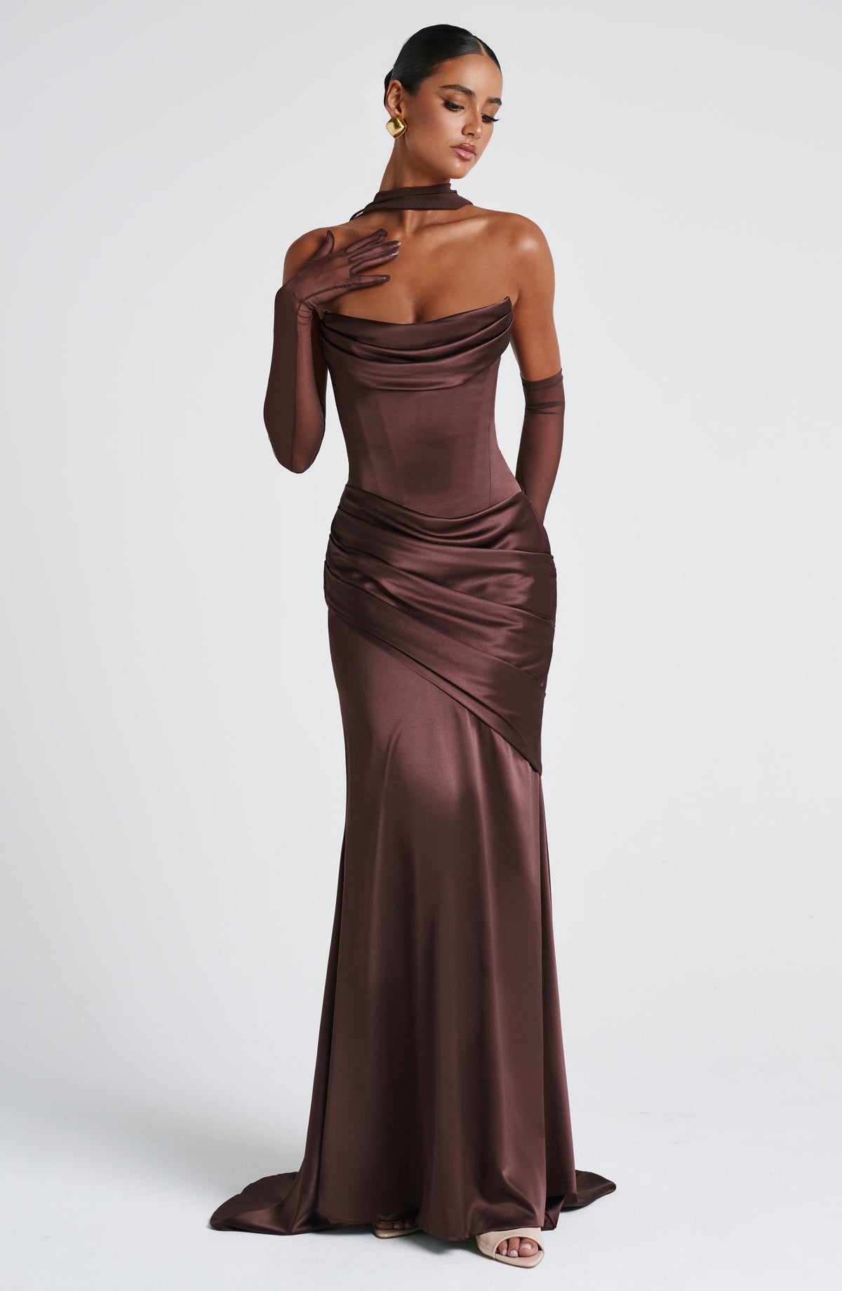 Kensington Maxi Dress - Plum Brown – image 1