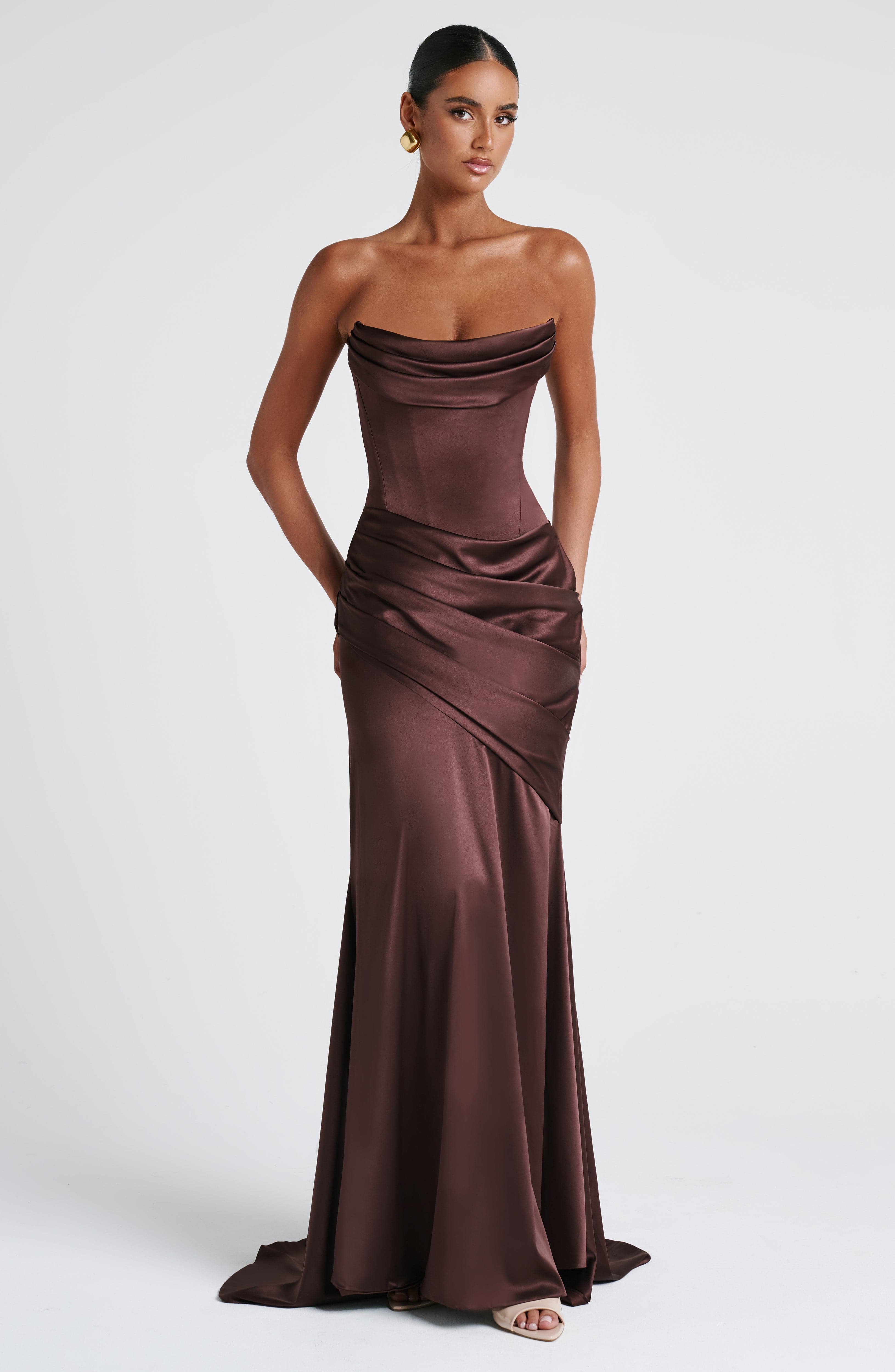 Kensington Maxi Dress - Plum Brown – image 12
