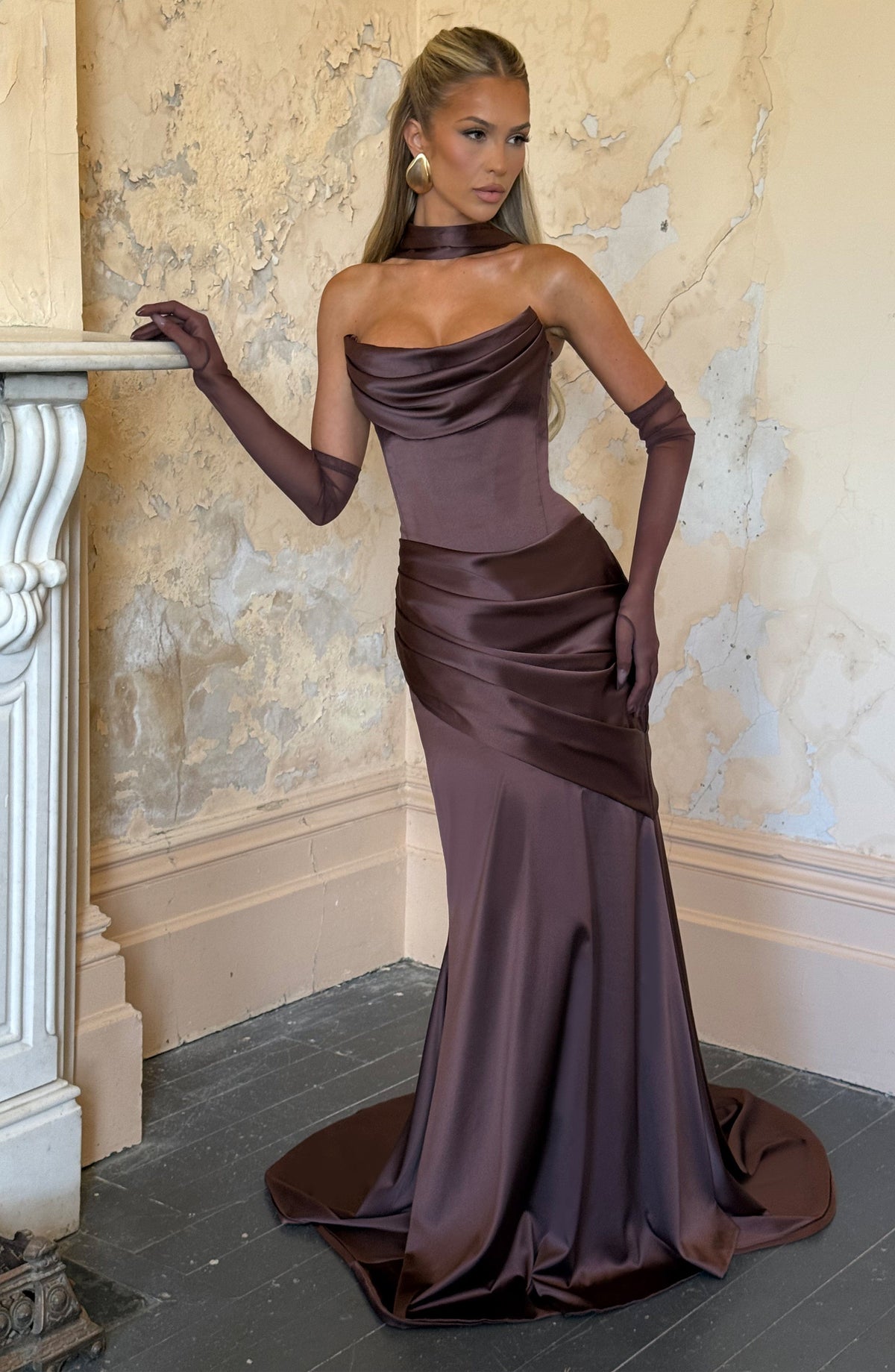 Kensington Maxi Dress - Plum Brown – image 3