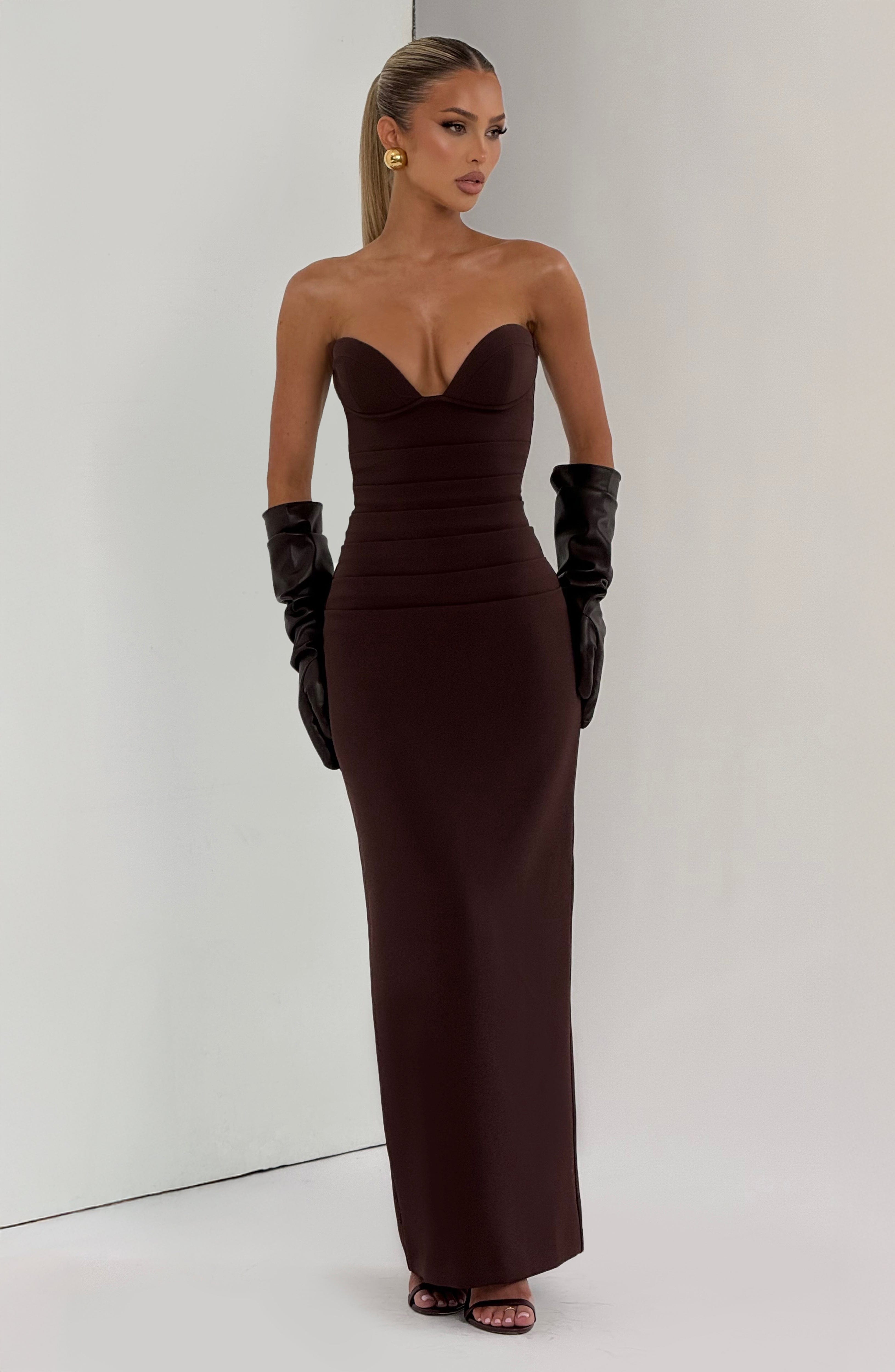 Lindsey Maxi Dress - Plum Brown – image 13