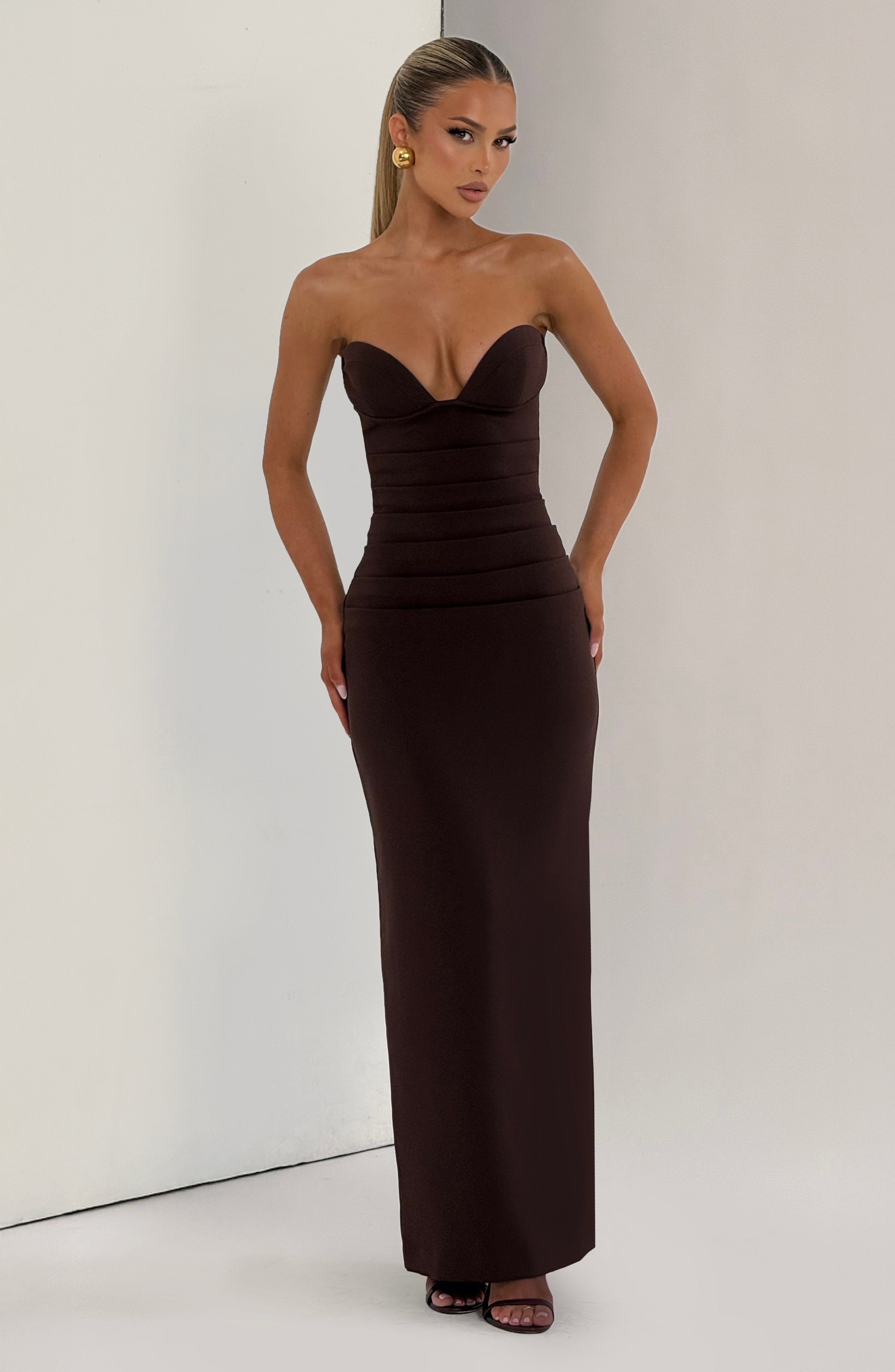 Lindsey Maxi Dress - Plum Brown – image 12