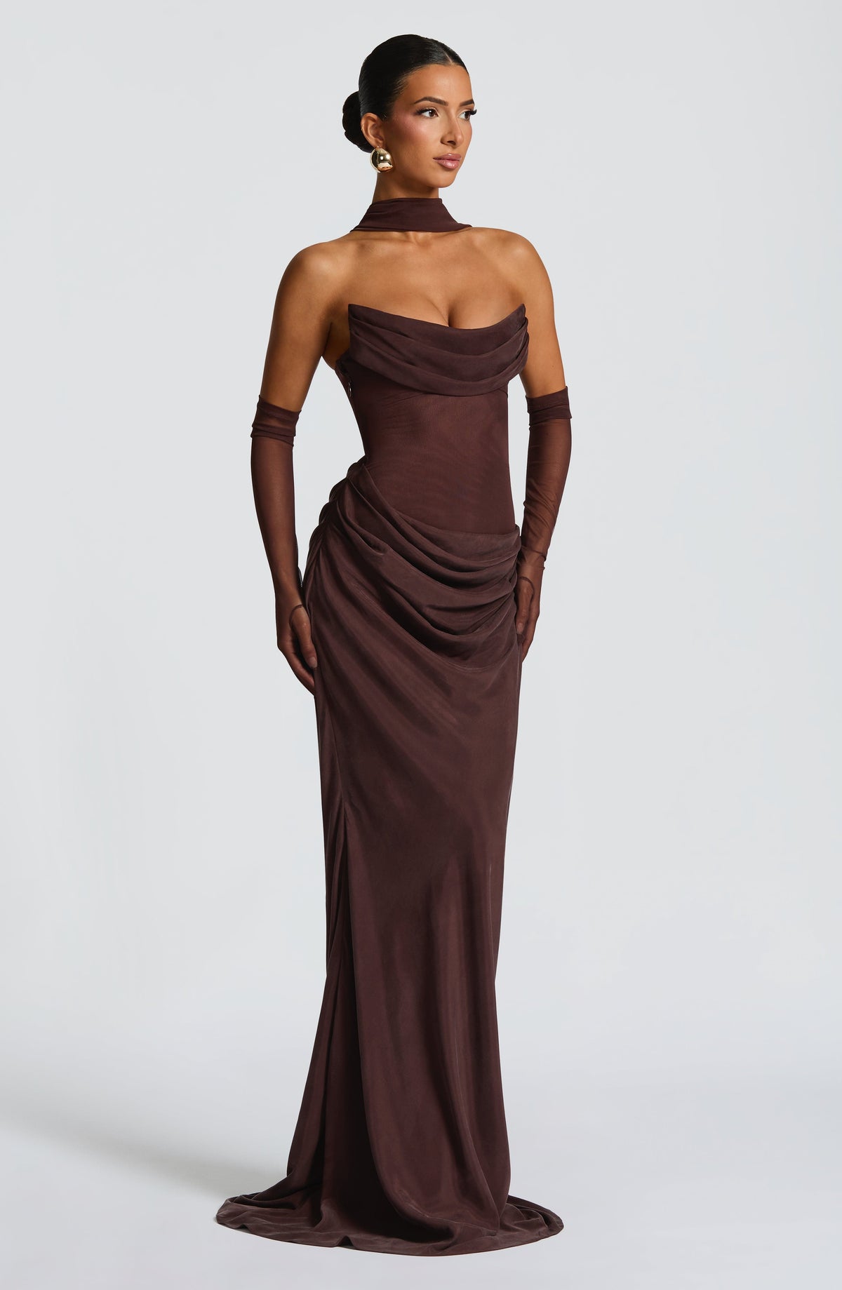 Liora Maxi Dress - Plum Brown – image 10