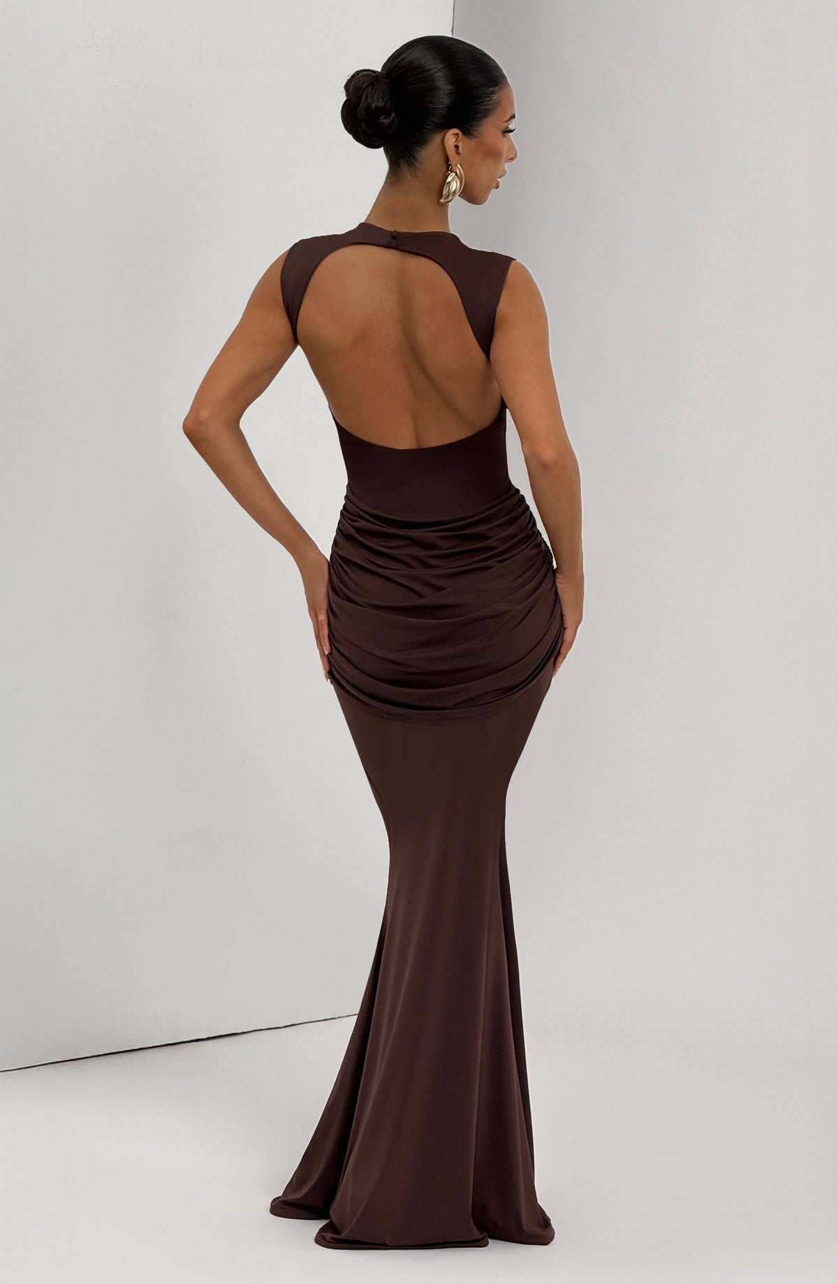 Lorenza Maxi Dress - Plum Brown – image 9