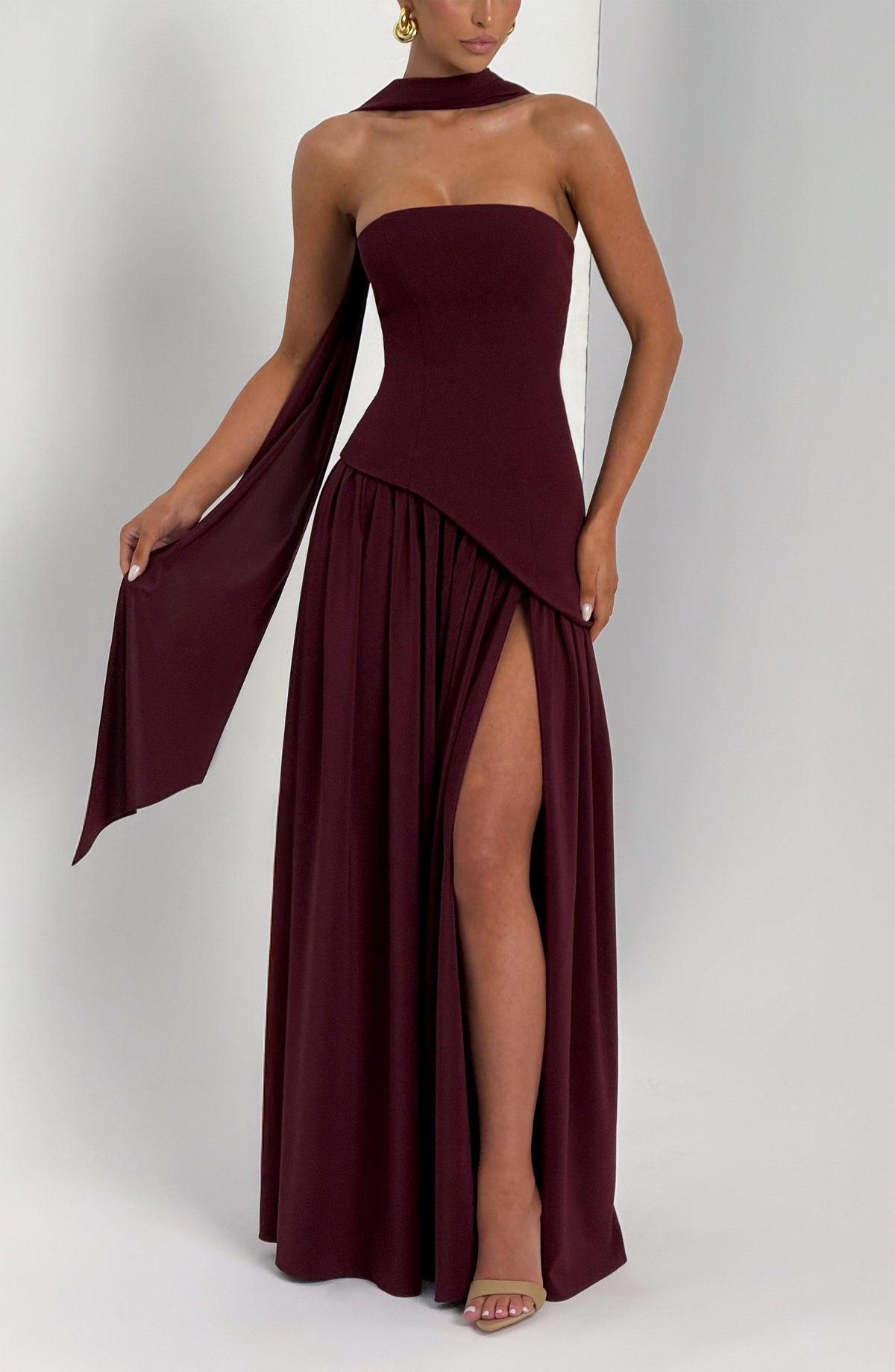 Maliyah Maxi Dress - Cherry Lacquer – image 1