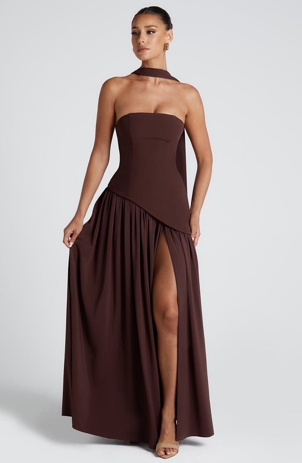 Maliyah Maxi Dress - Plum Brown – image 11