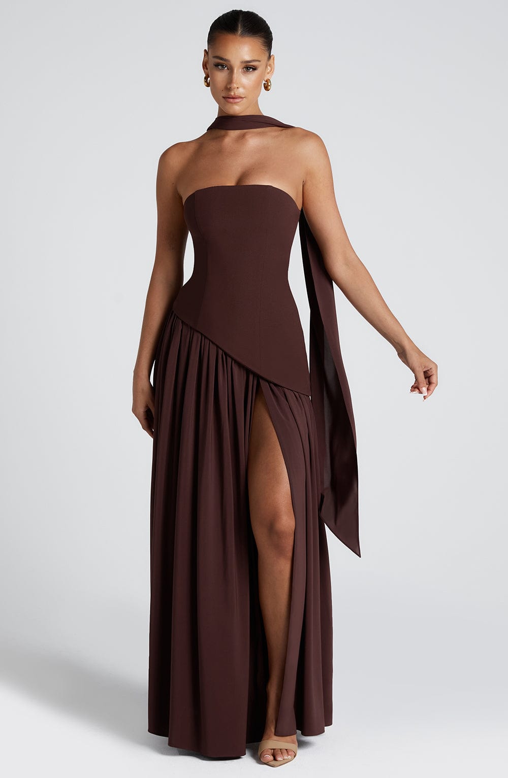 Maliyah Maxi Dress - Plum Brown – image 2