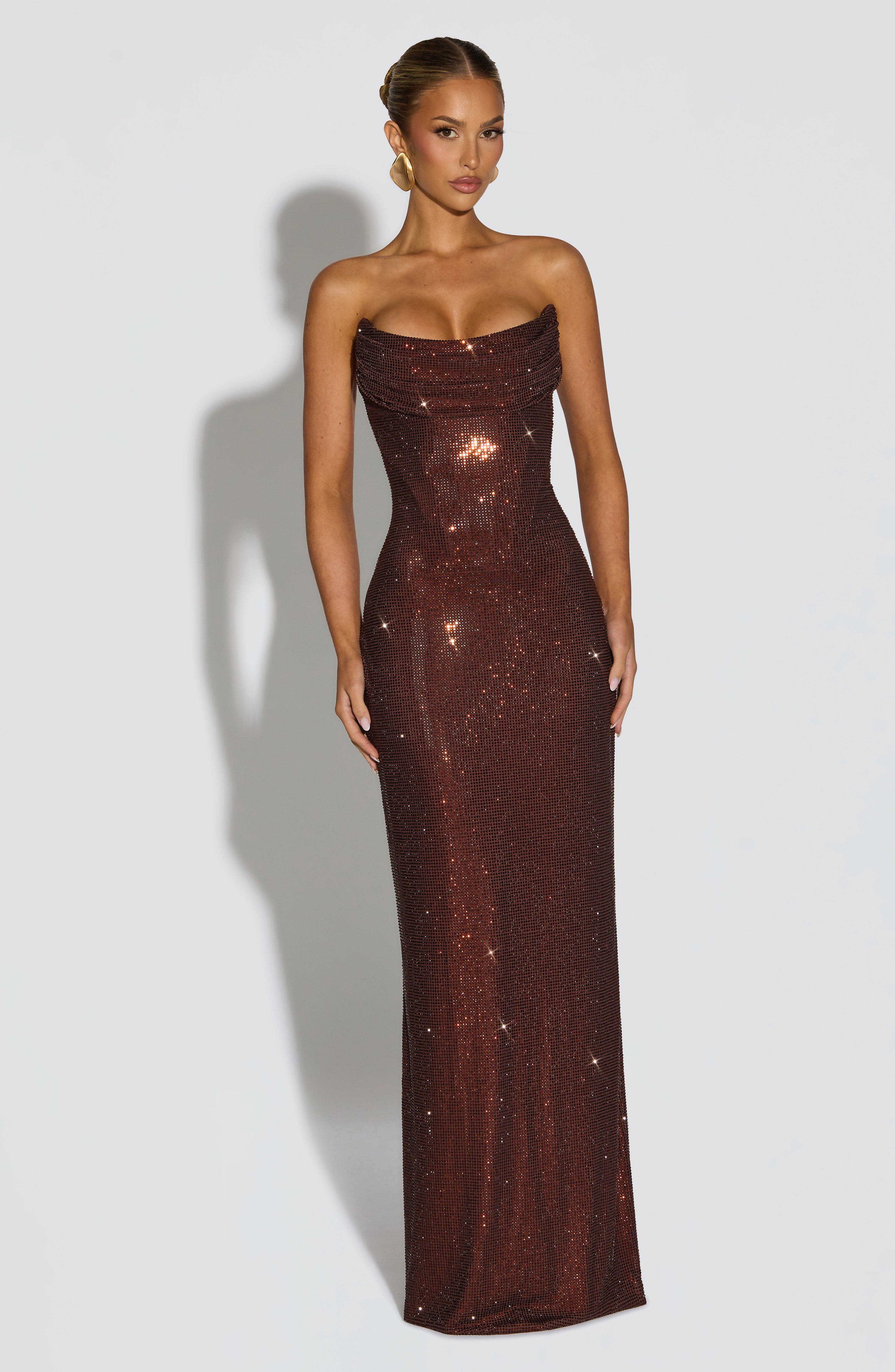Mirabella Maxi Dress - Plum Brown – image 10