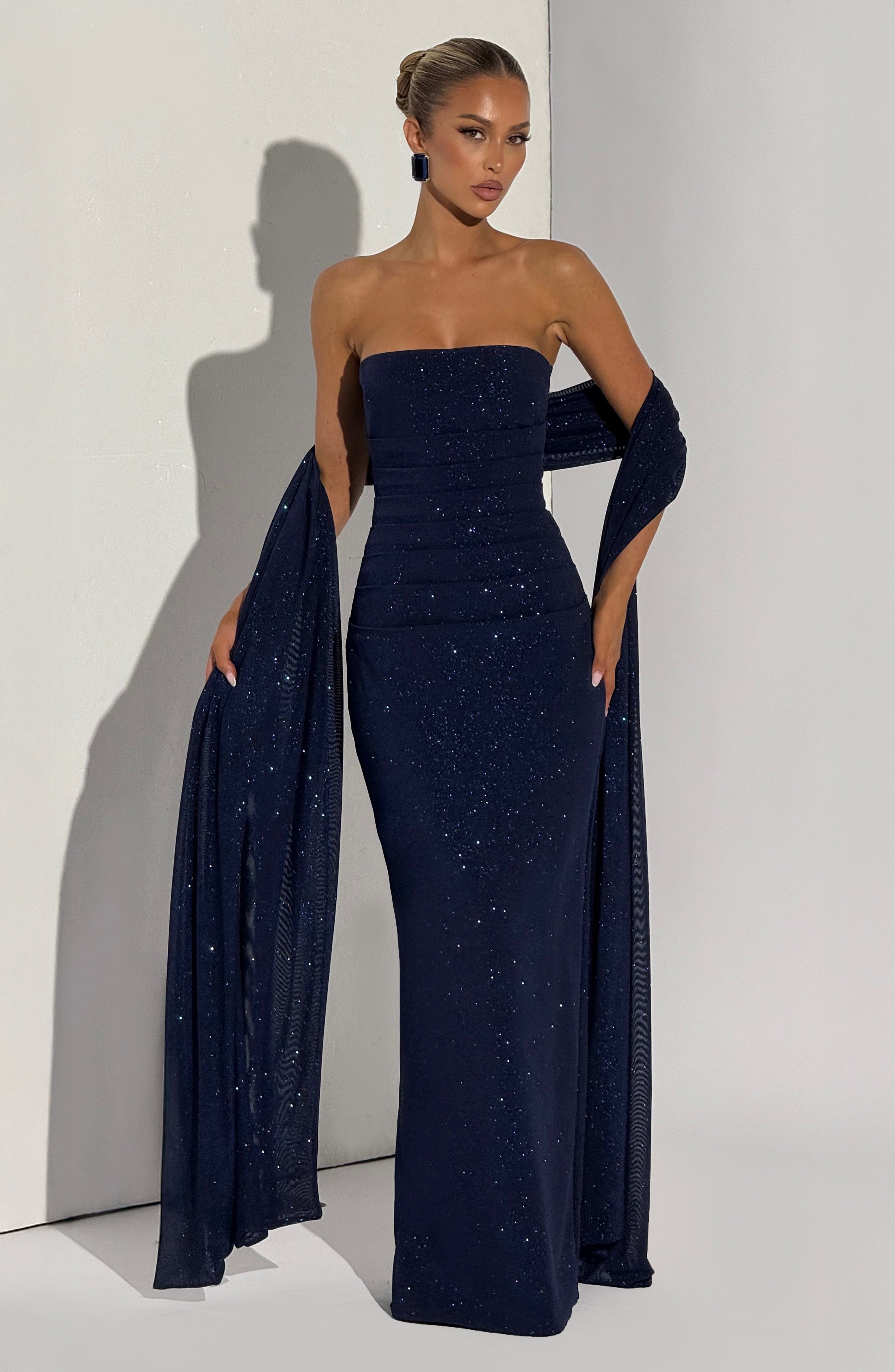 Pandra Maxi Dress - Navy Sparkle – image 11