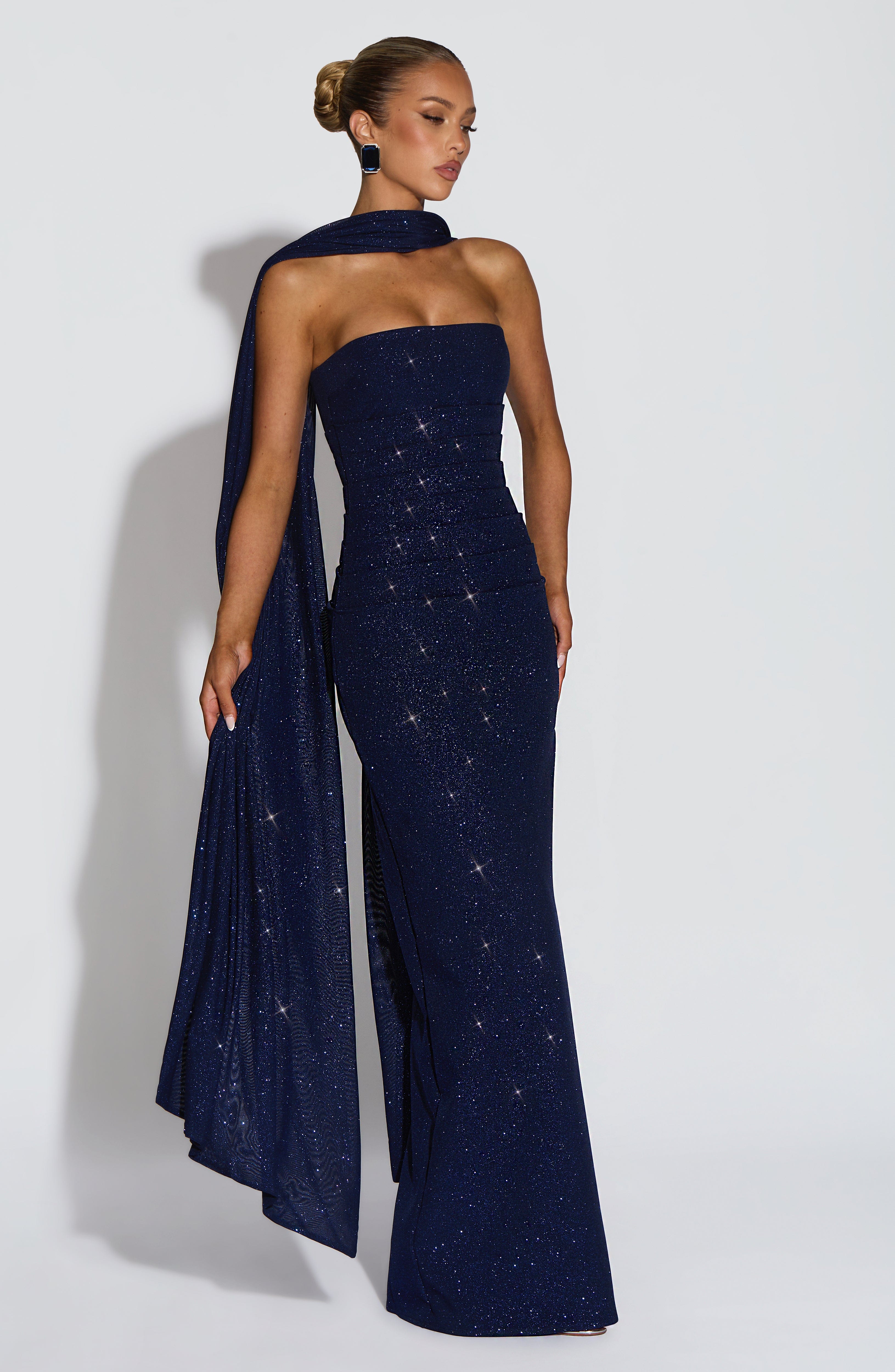 Pandra Maxi Dress - Navy Sparkle – image 3