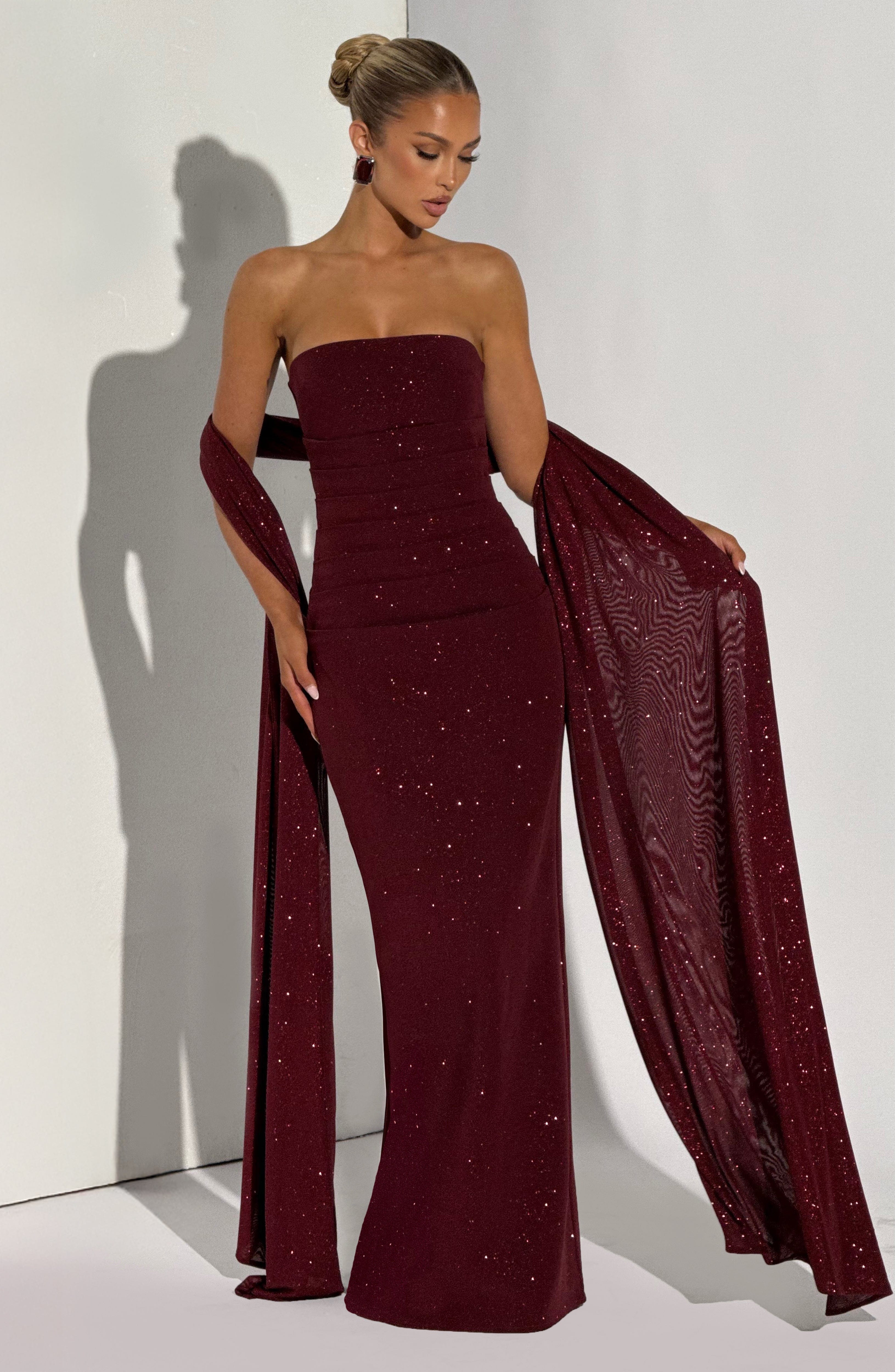 Pandra Maxi Dress - Wine Sparkle – image 12