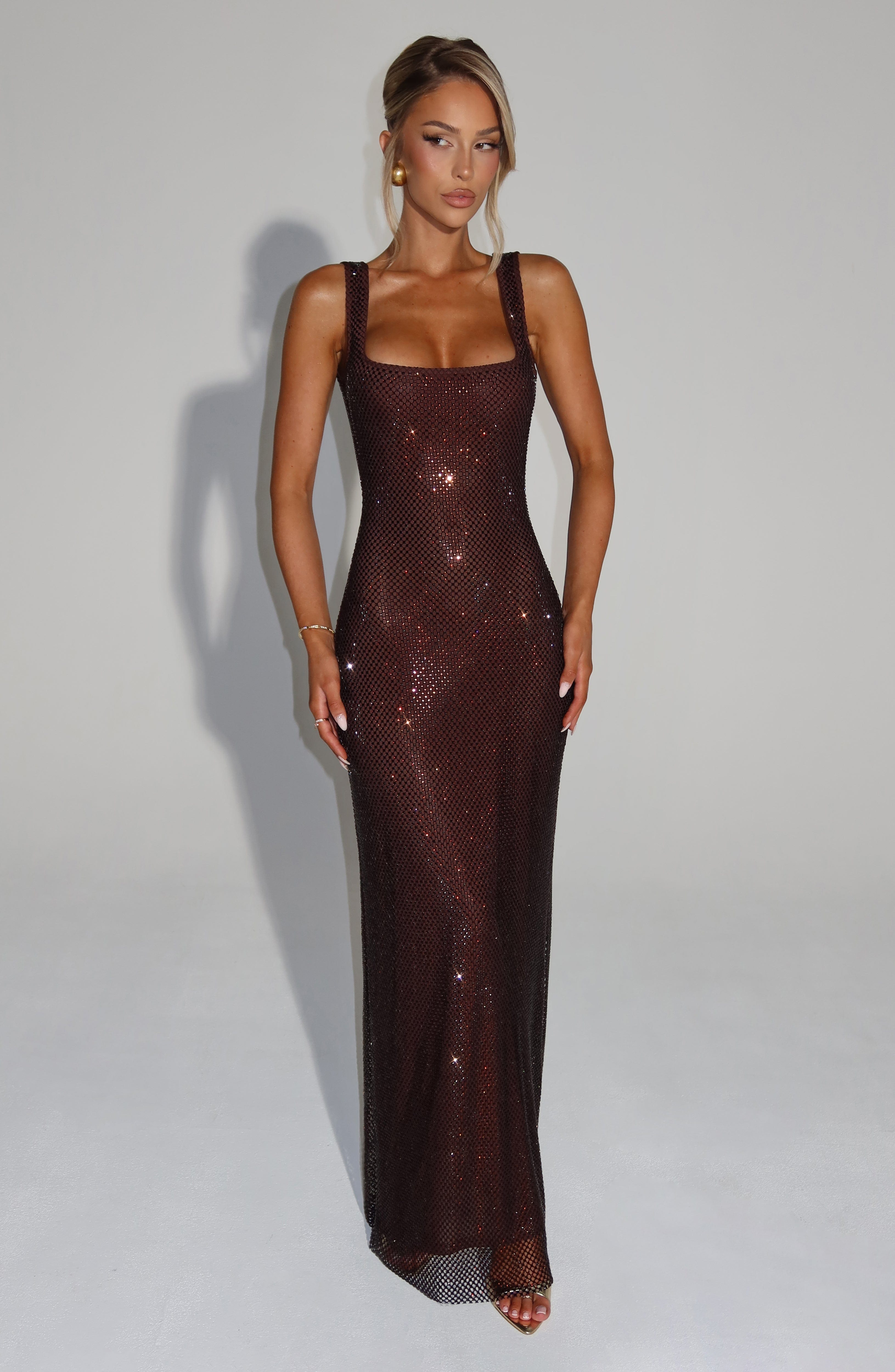 Petra Maxi Dress - Plum Brown – image 1