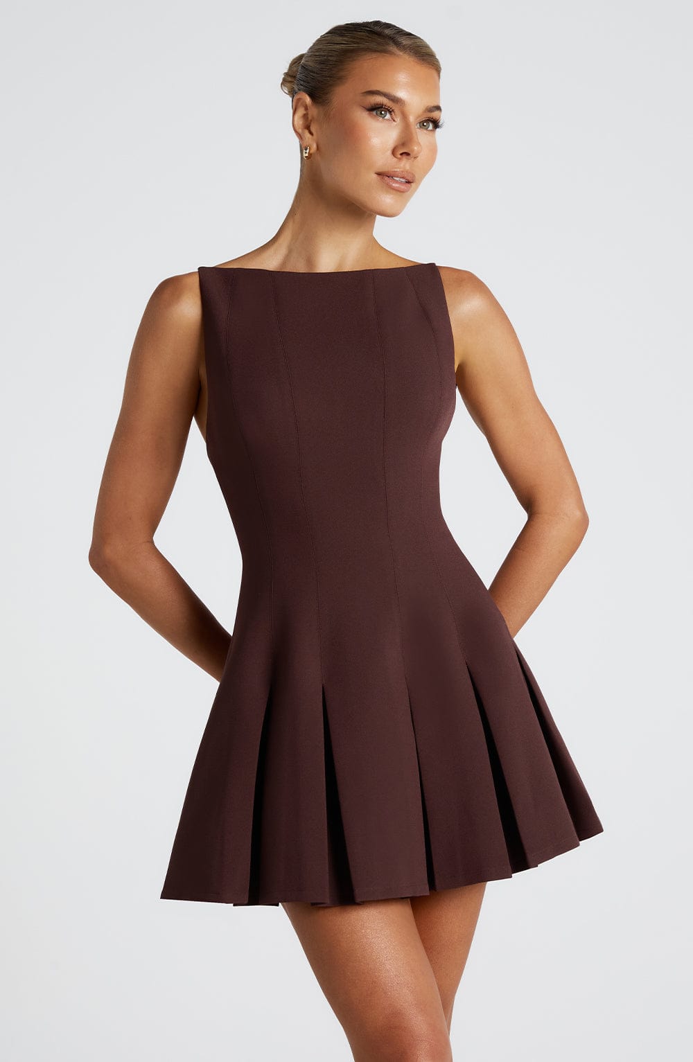Rory Mini Dress - Plum Brown – image 3