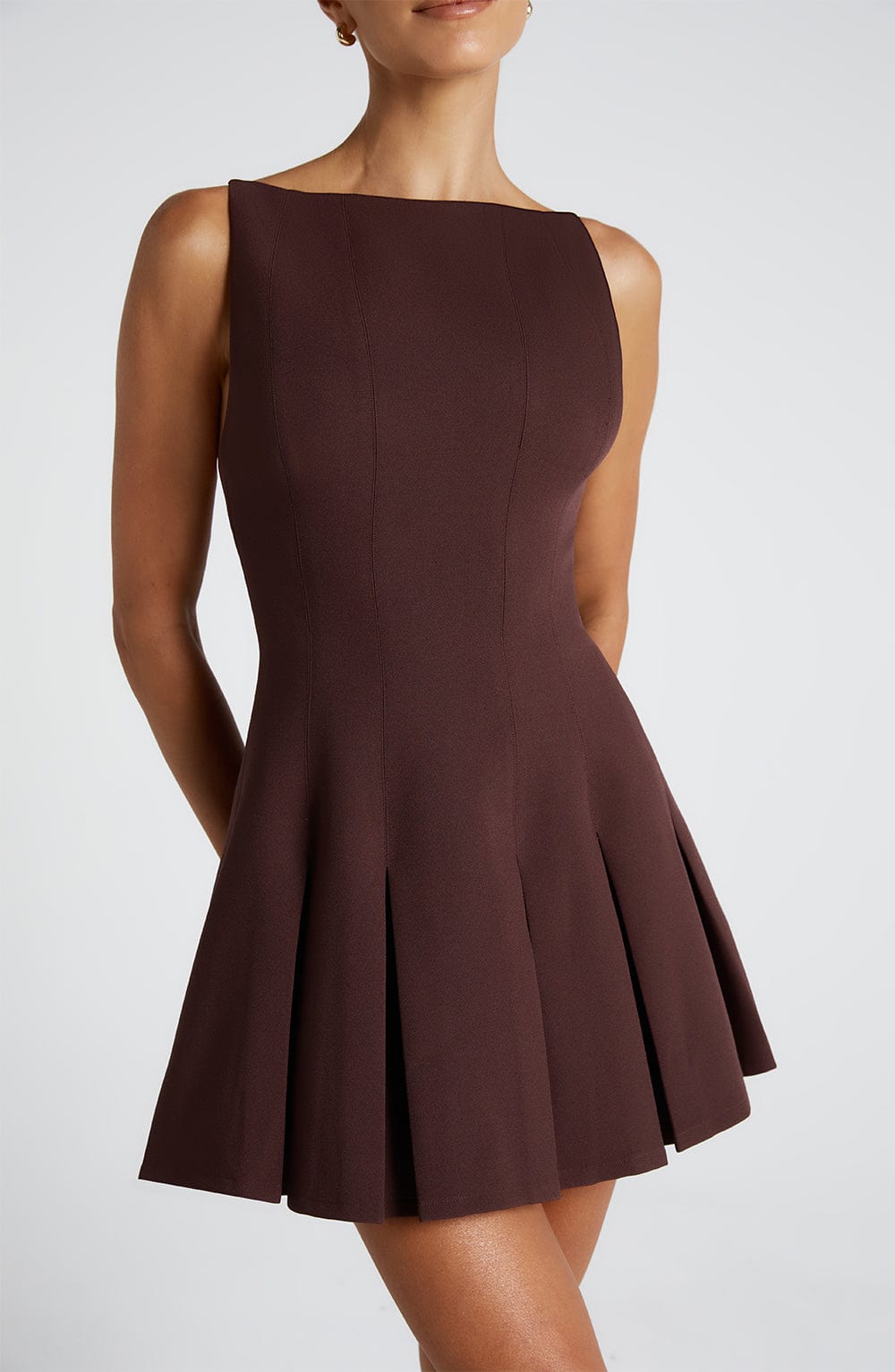 Rory Mini Dress - Plum Brown – image 10