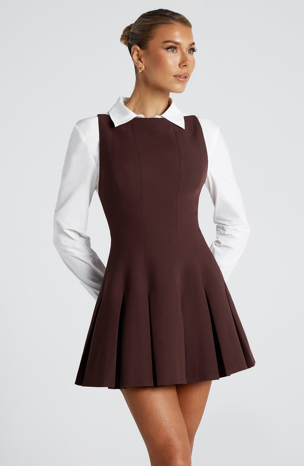 Rory Mini Dress - Plum Brown – image 7