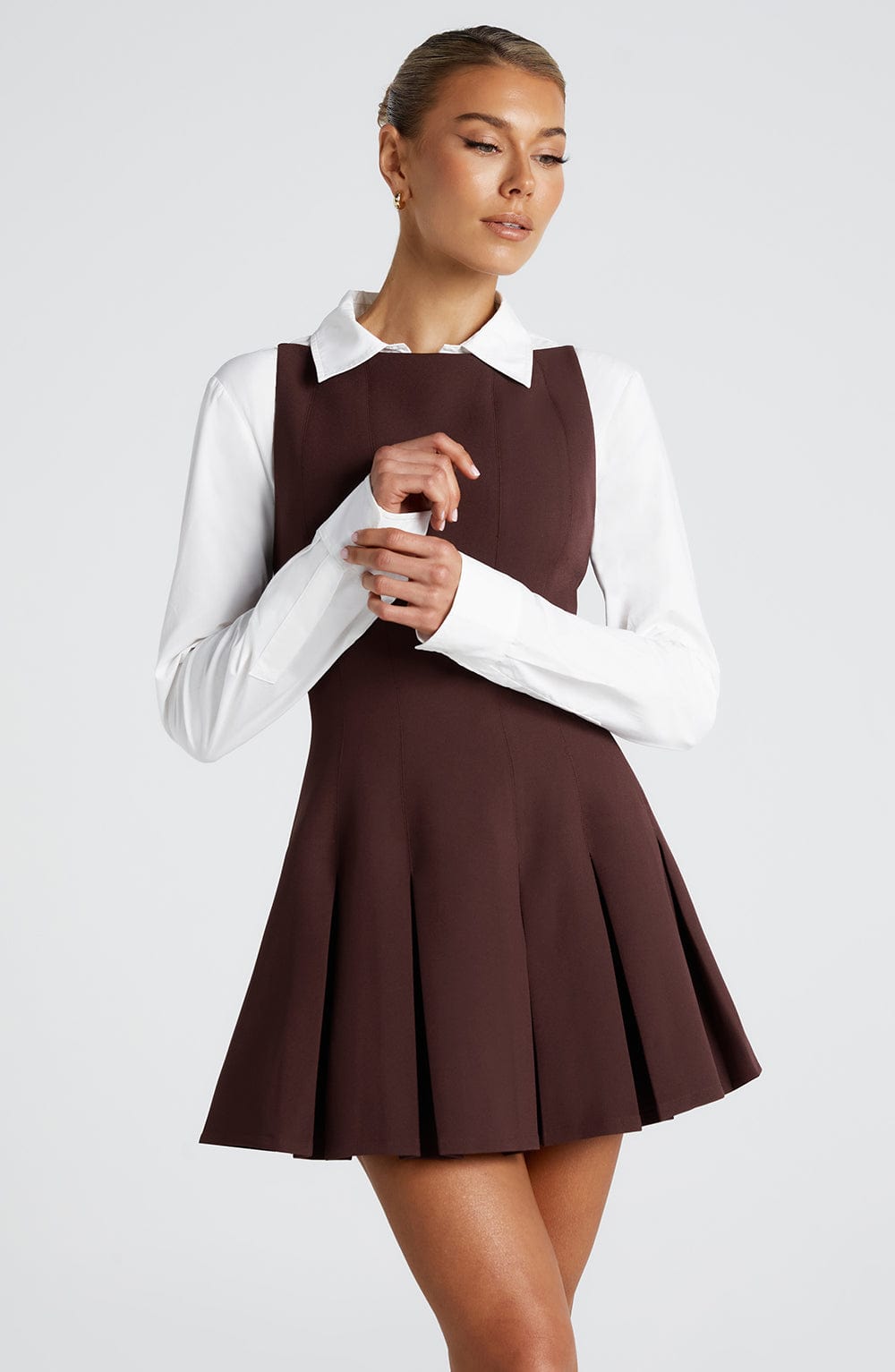 Rory Mini Dress - Plum Brown – image 9