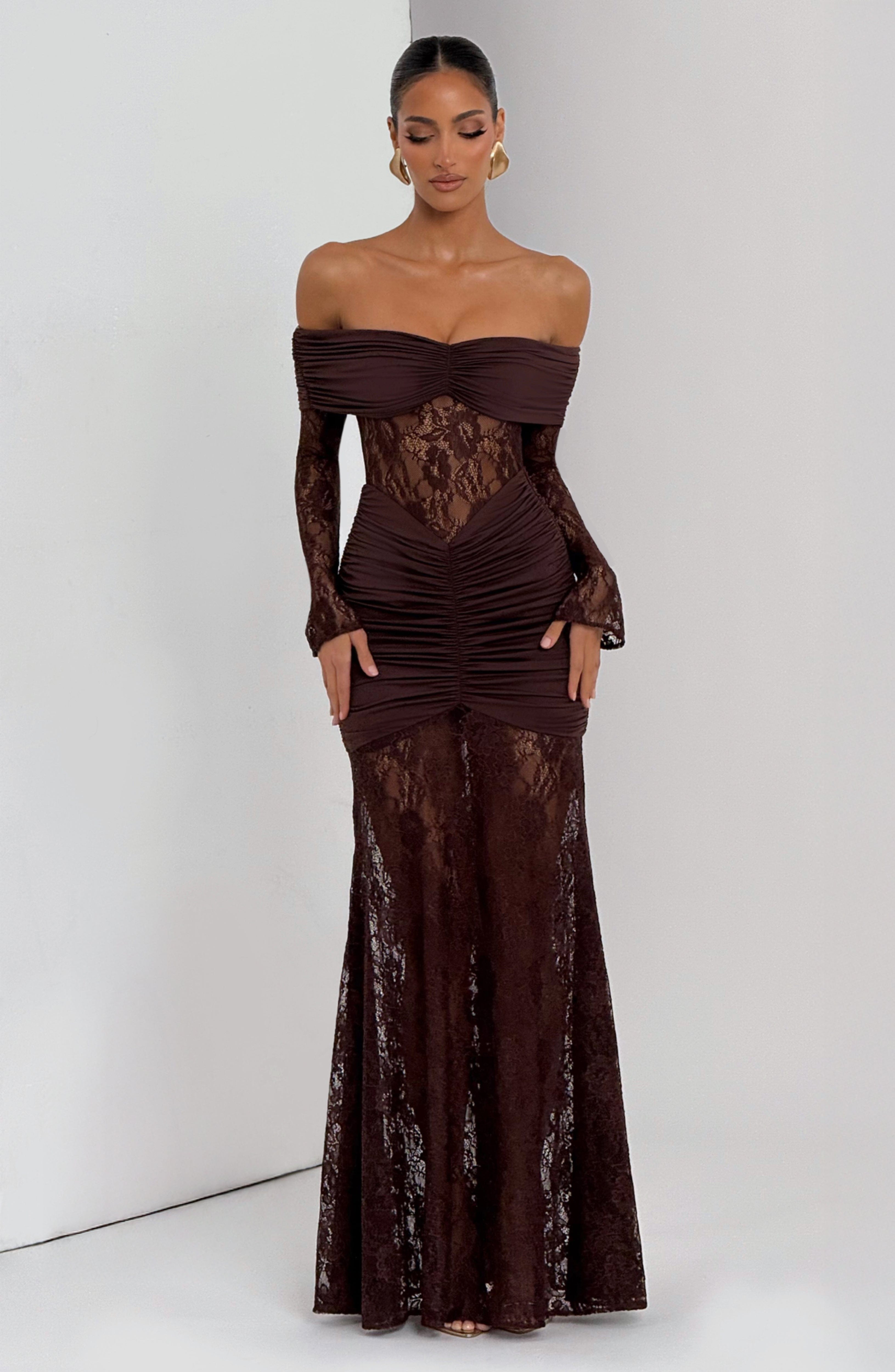 Sauline Maxi Dress - Plum Brown – image 6