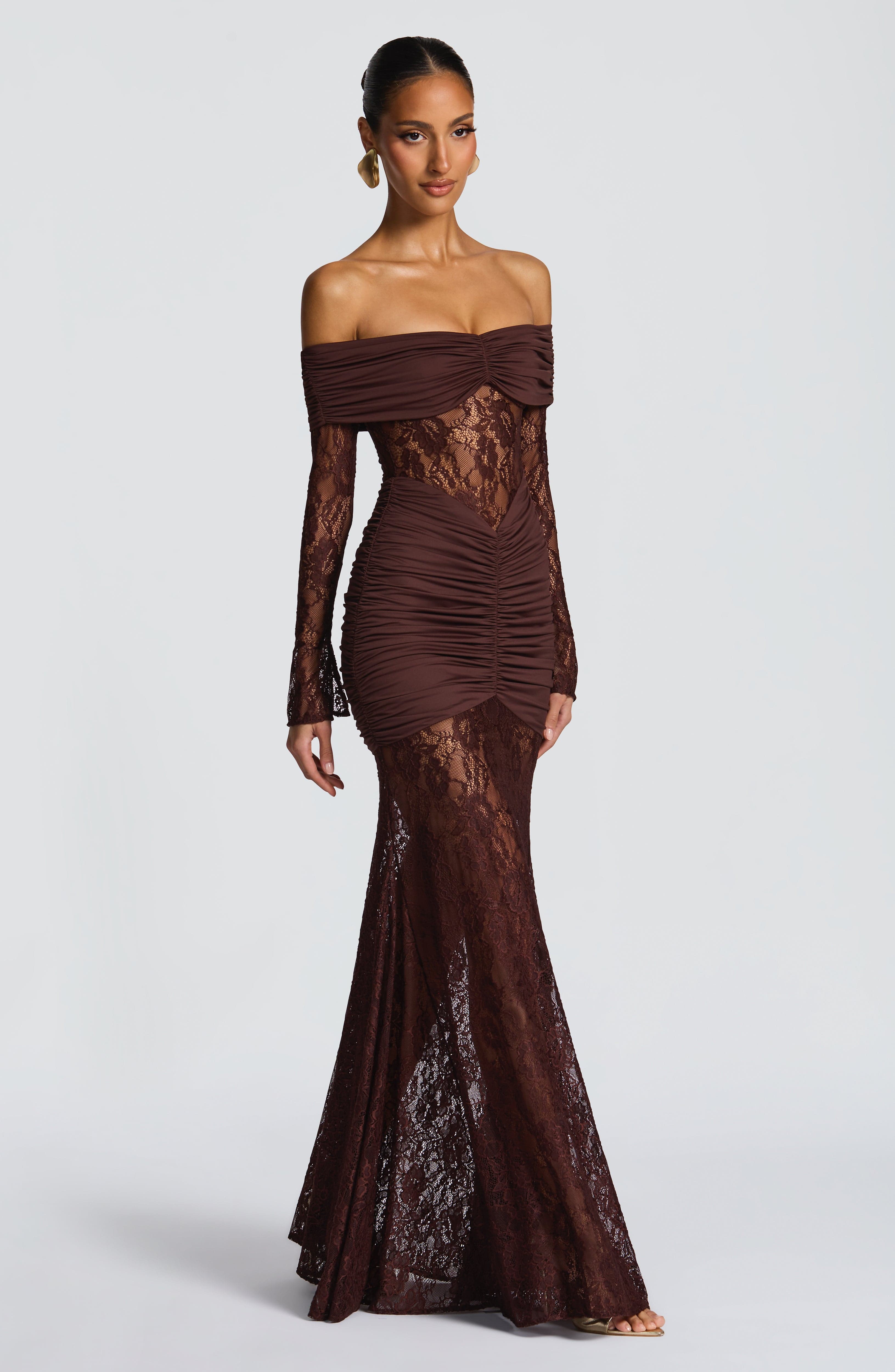 Sauline Maxi Dress - Plum Brown – image 3