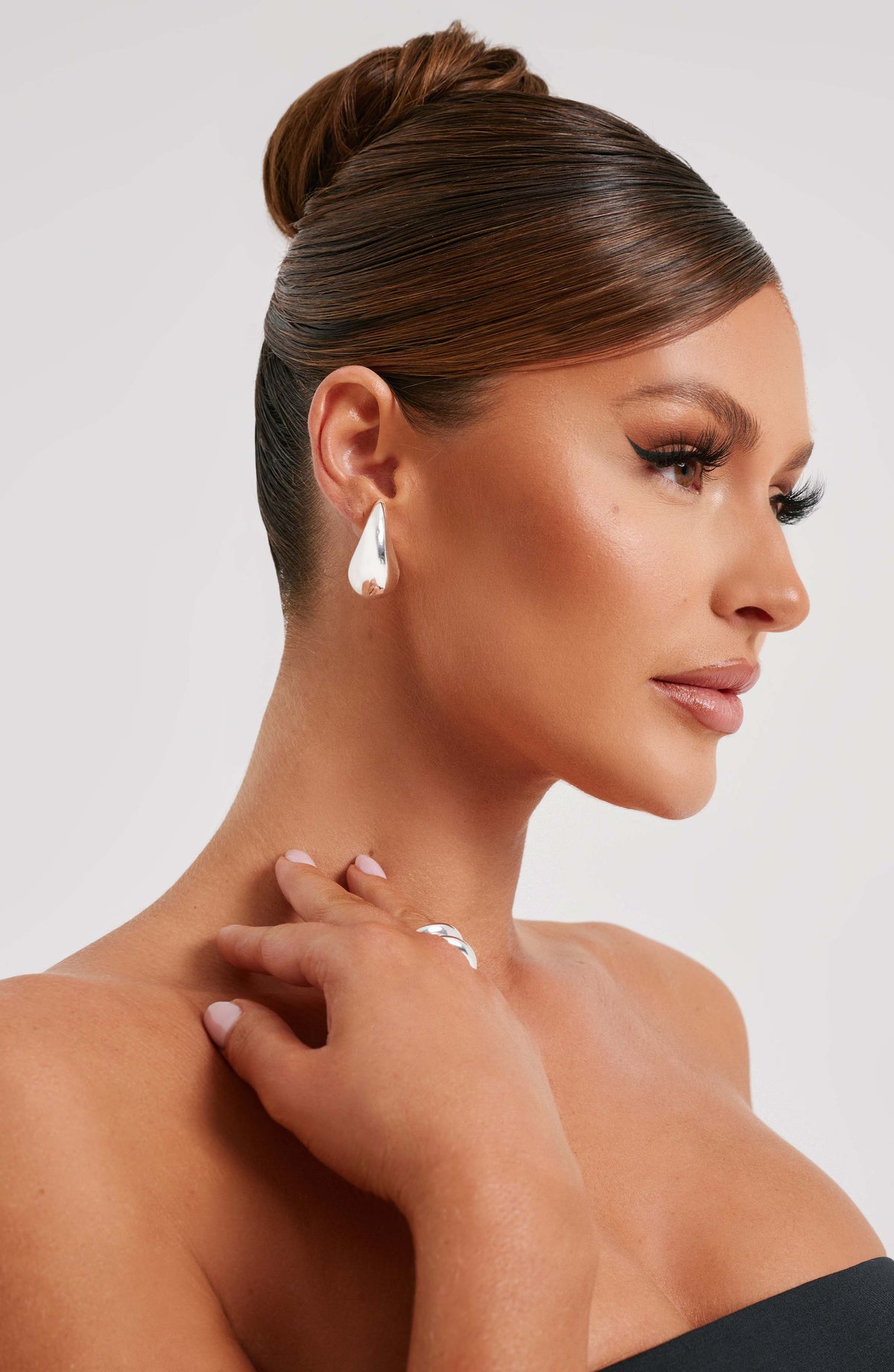 Fayth Small Earrings – Silver – image 2