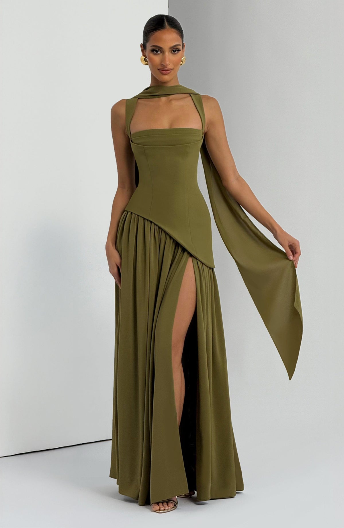 Tullulah Maxi Dress - Deep Olive – image 7