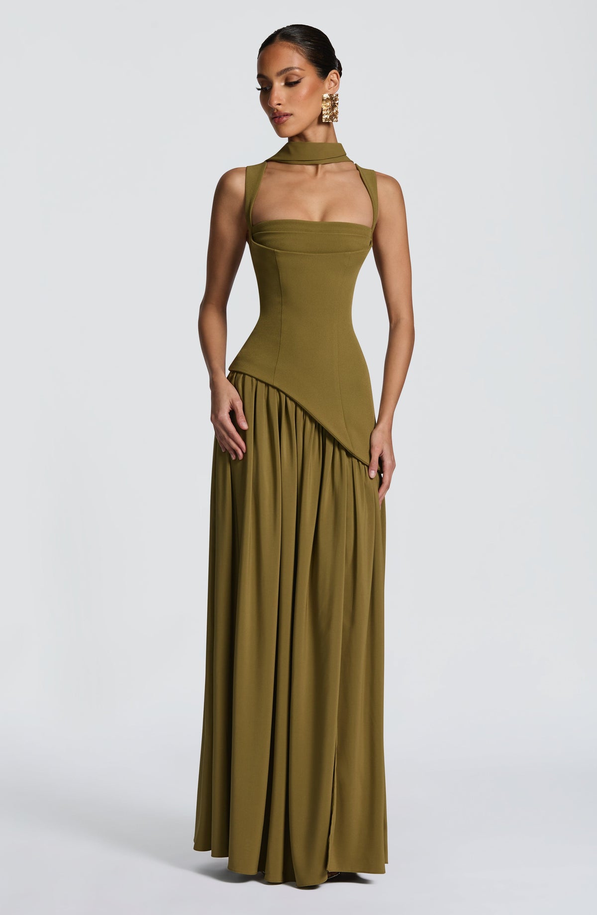 Tullulah Maxi Dress - Deep Olive – image 9