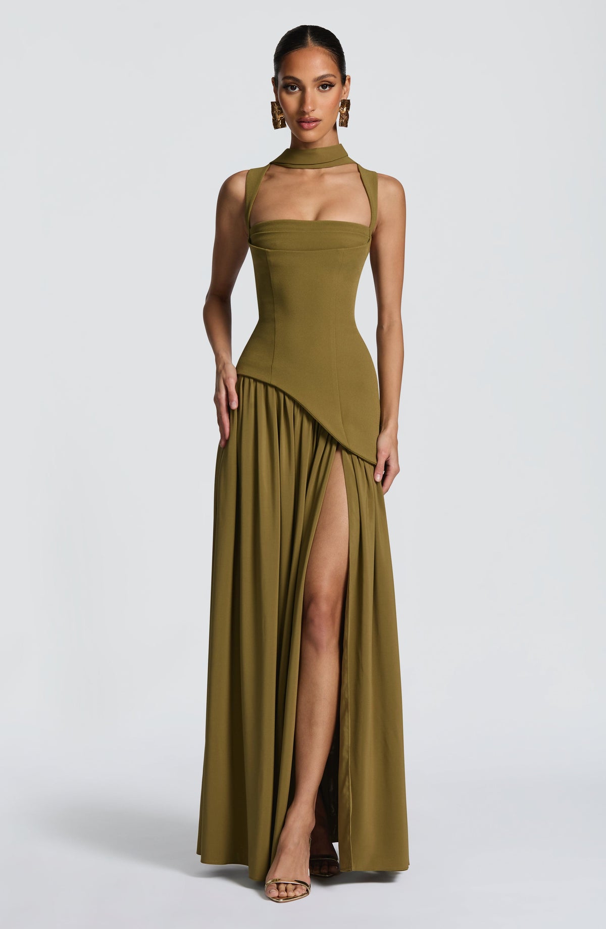 Tullulah Maxi Dress - Deep Olive – image 10