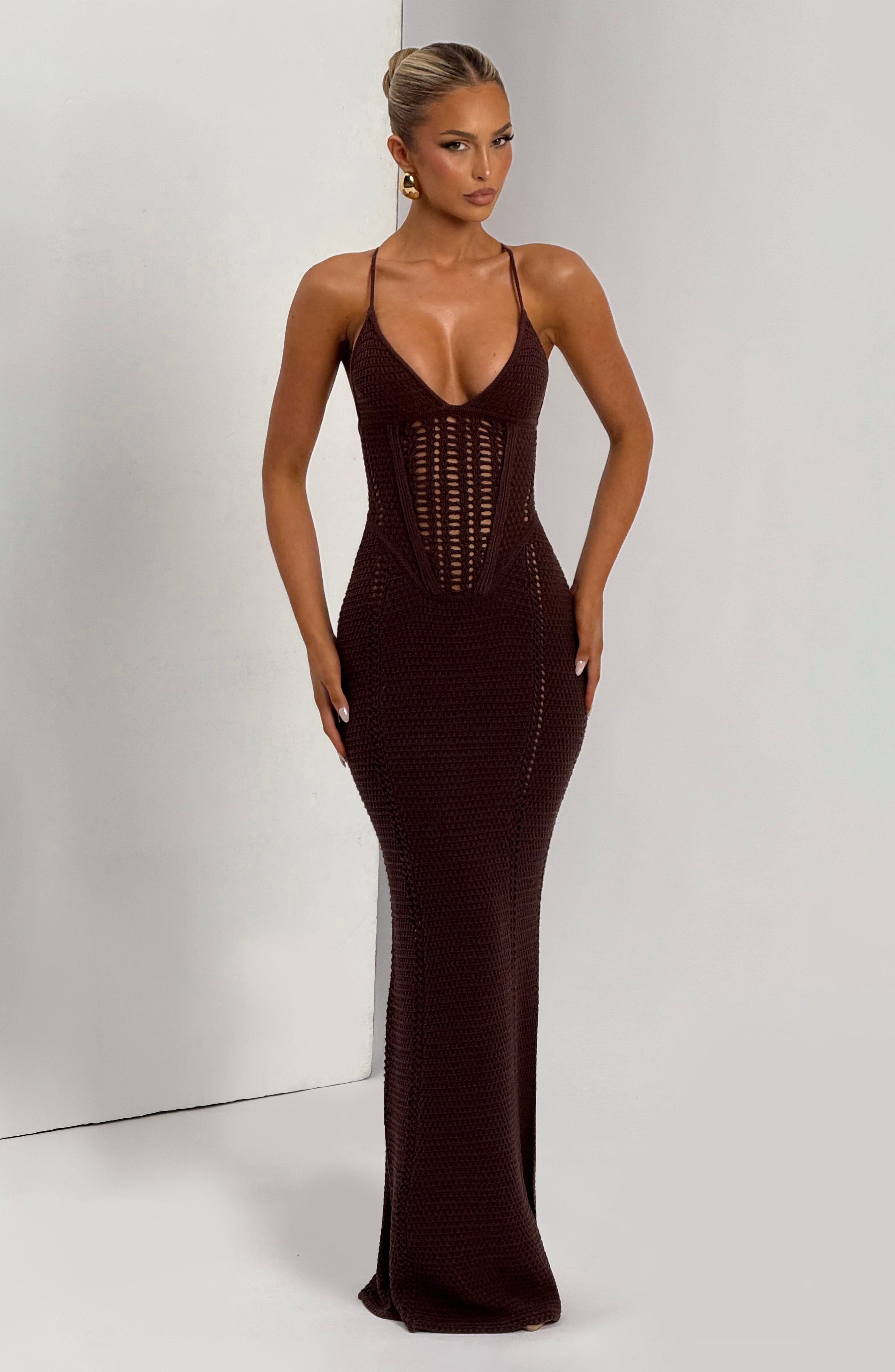 Xanthe Maxi Dress - Plum Brown – image 6
