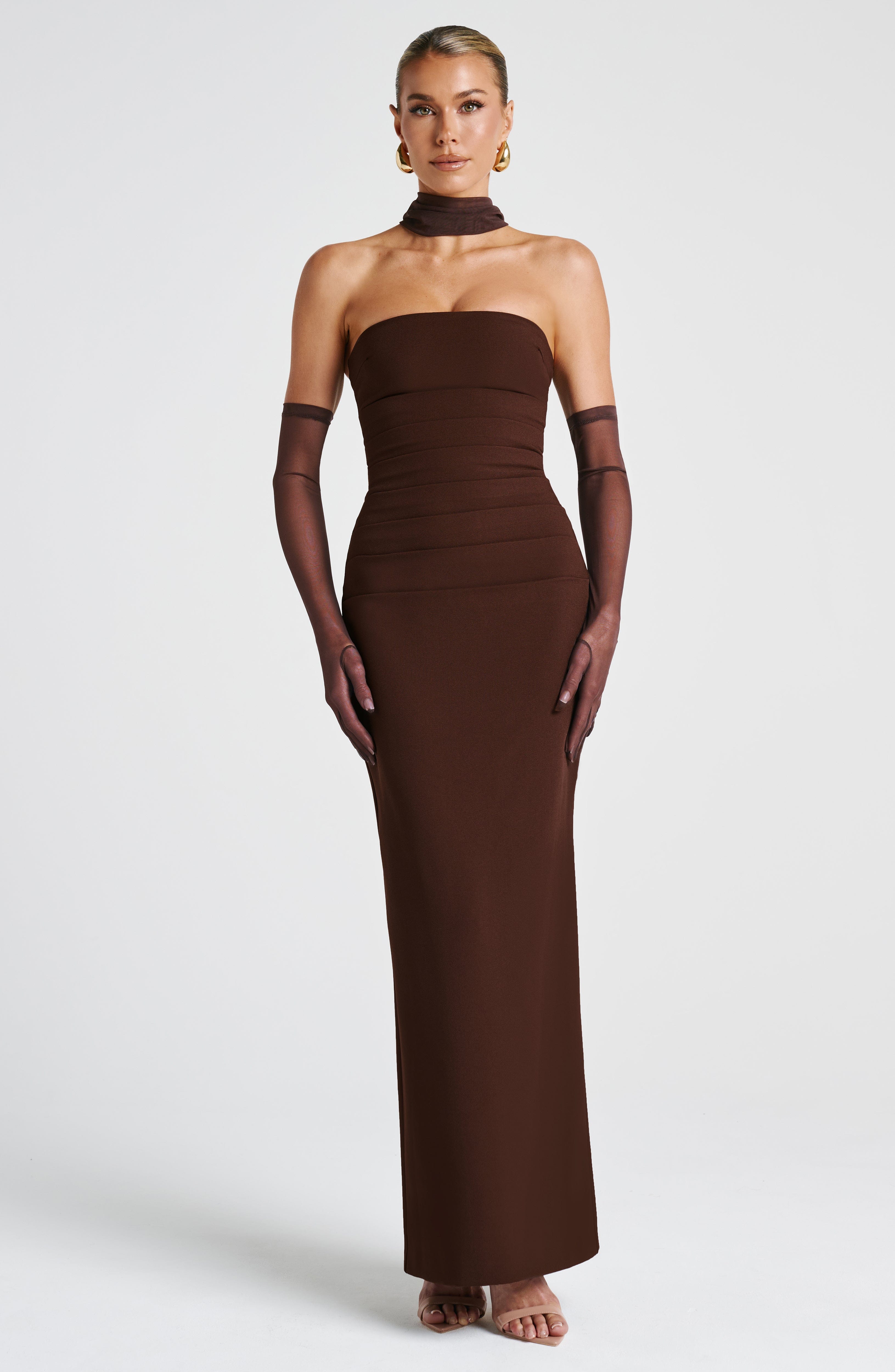 Yulia Maxi Dress - Plum Brown – image 11